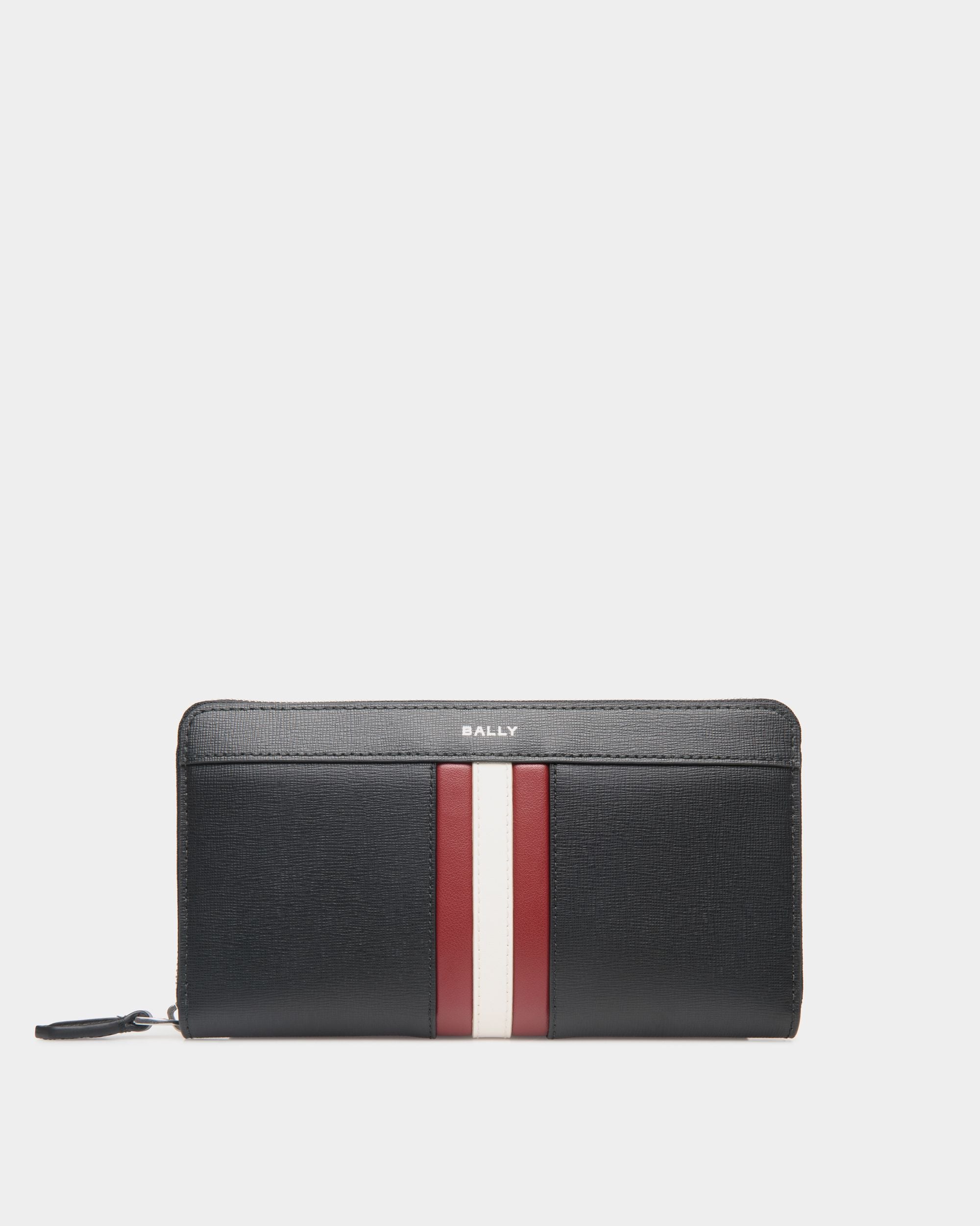 Portafoglio Mythos Con Zip In Pelle Riciclata Nera - Uomo - Bally - 01