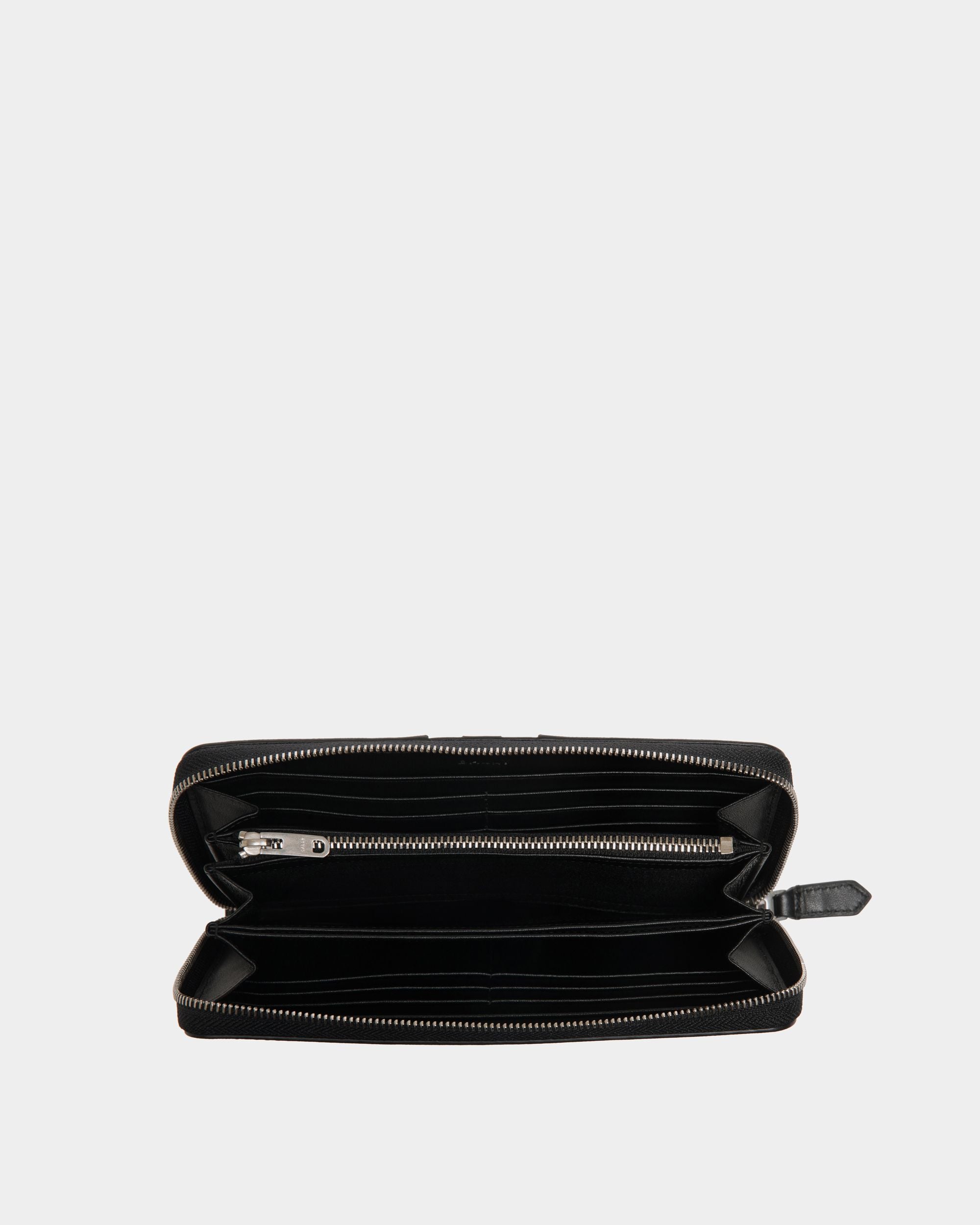 Portafoglio Mythos Con Zip In Pelle Riciclata Nera - Uomo - Bally - 03