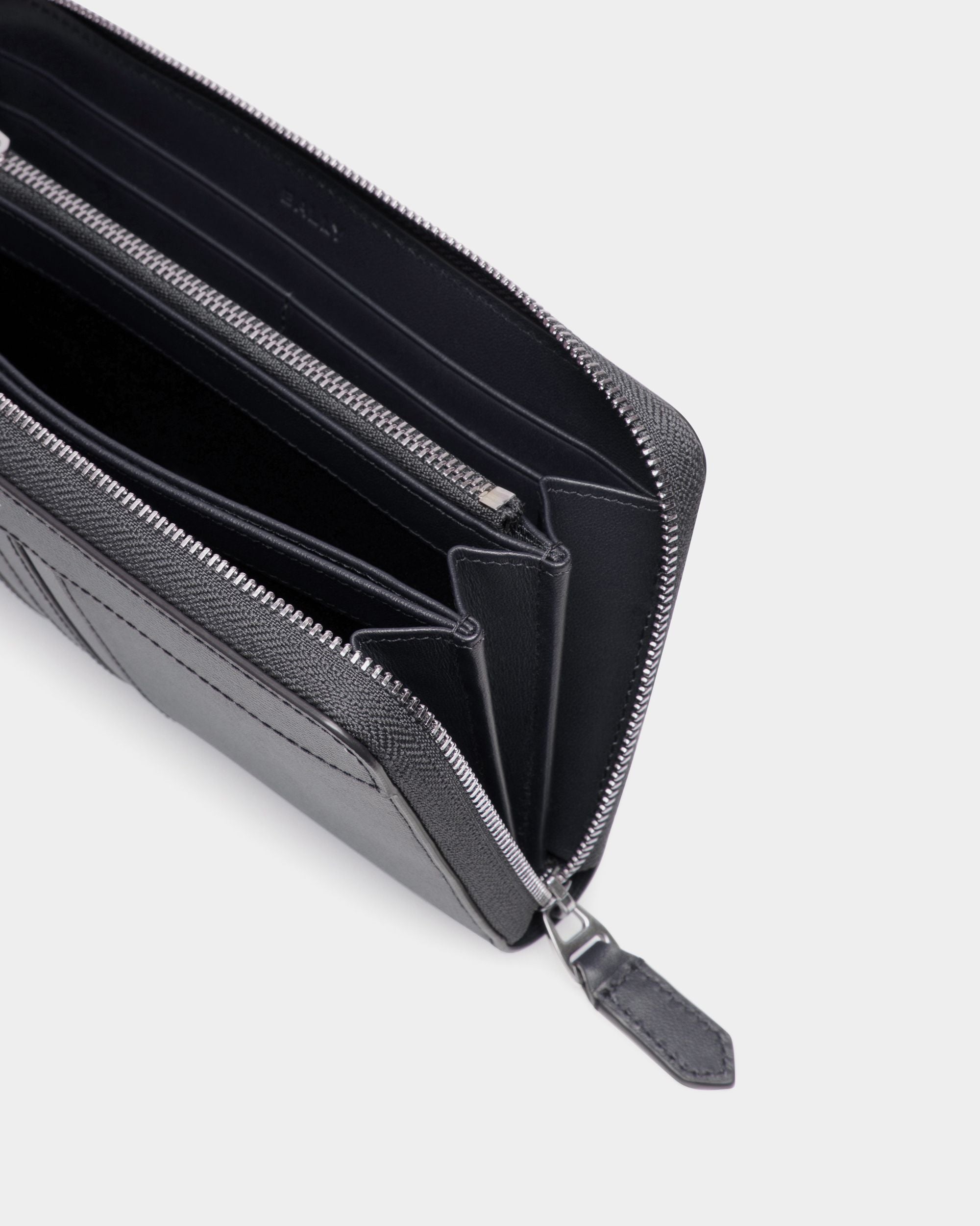 Portafoglio Con Zip Mythos In Pelle Riciclata Navy Blue - Uomo - Bally - 04