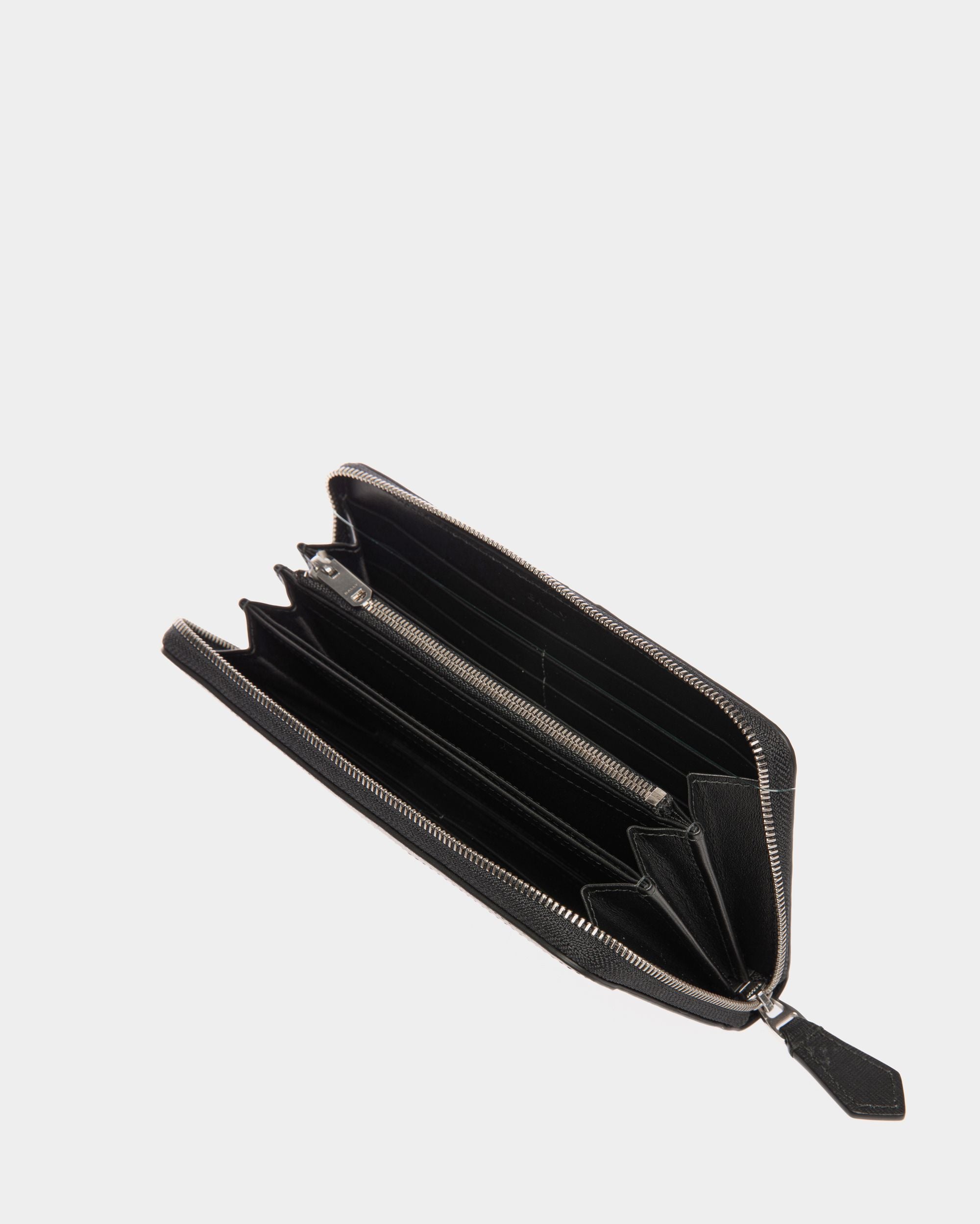 Portafoglio Mythos Con Zip In Pelle Riciclata Nera - Uomo - Bally - 03