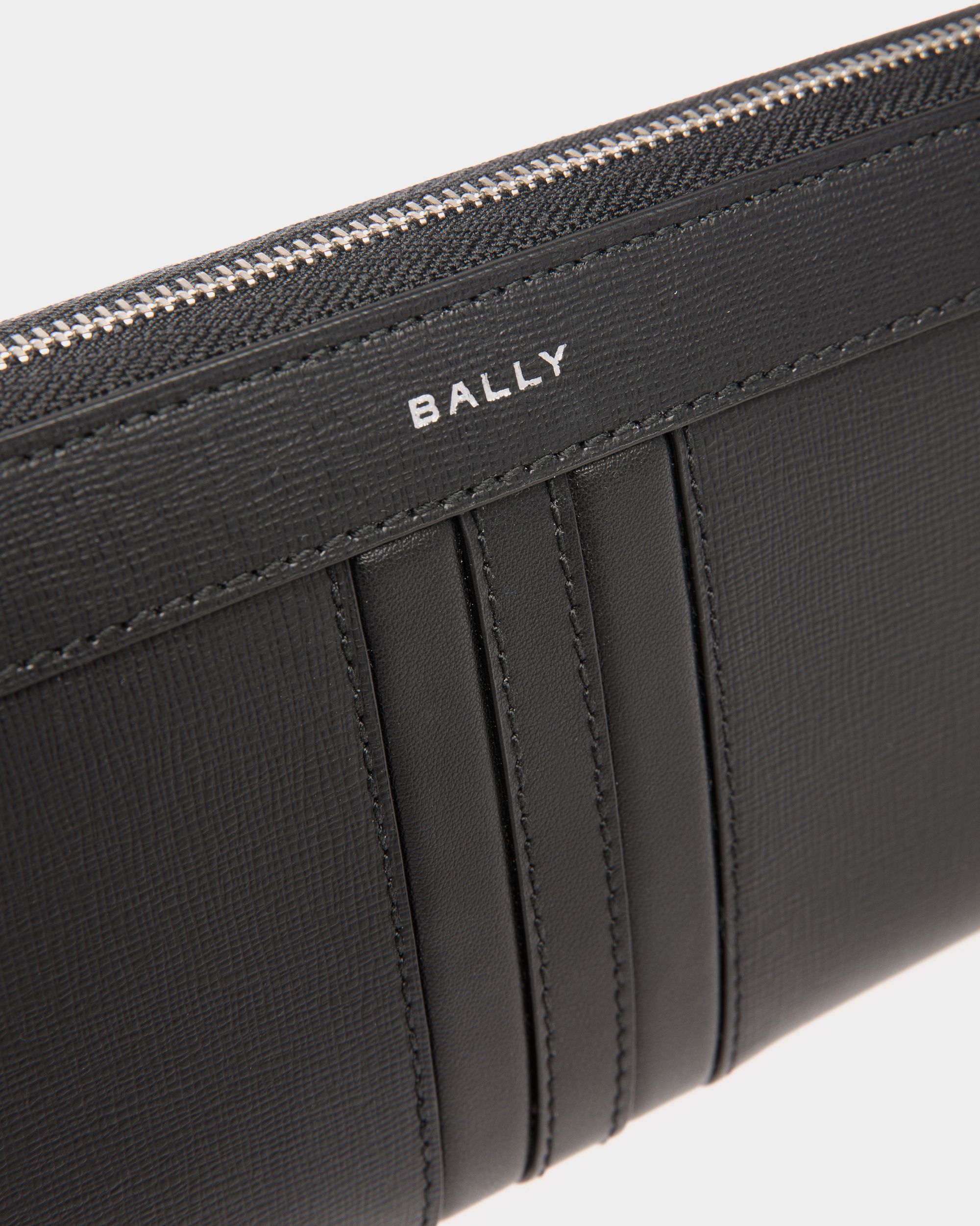 Portafoglio Mythos Con Zip In Pelle Riciclata Nera - Uomo - Bally - 04