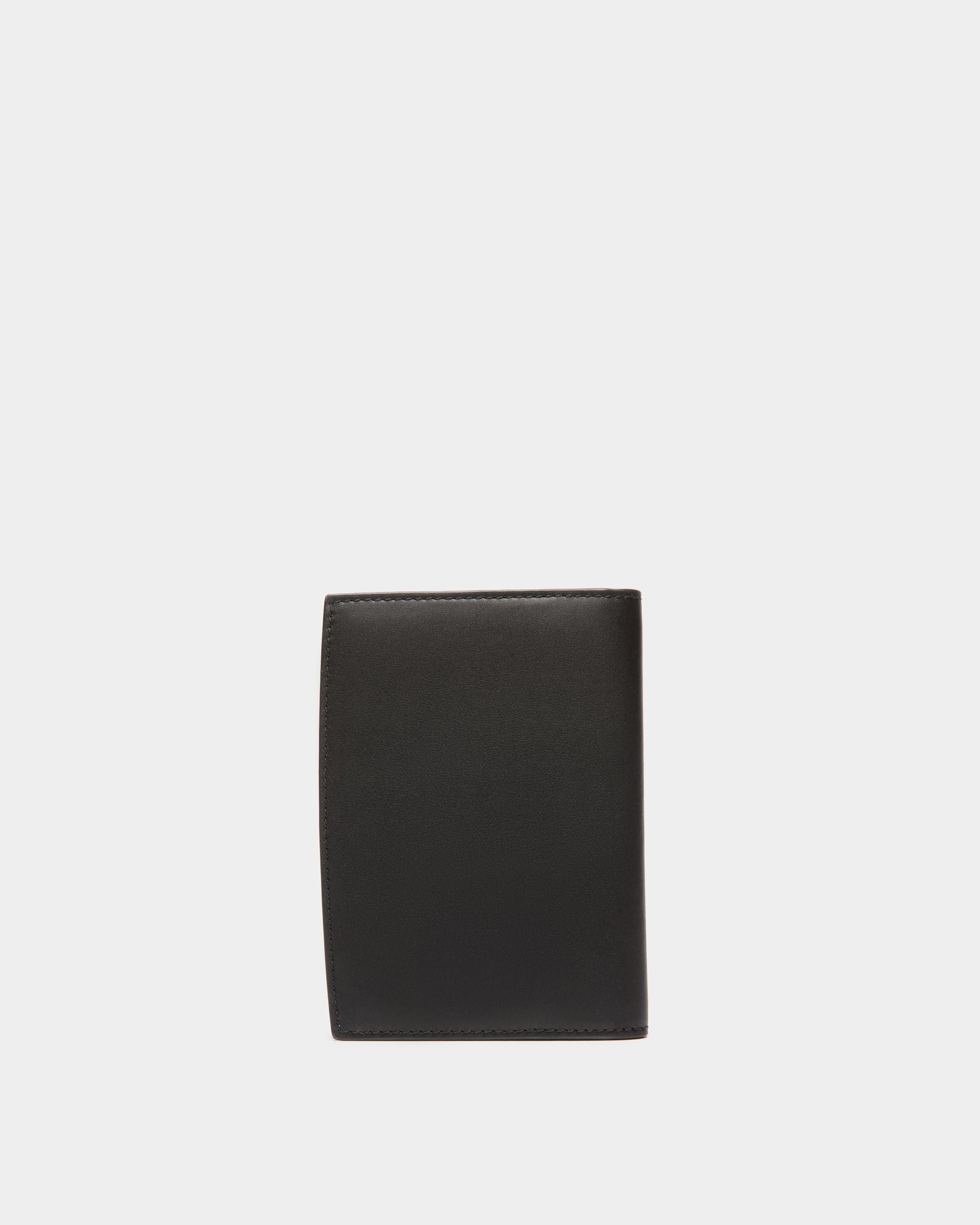 Deco Passport Case in Black Leather - Men's - Bally - 02
