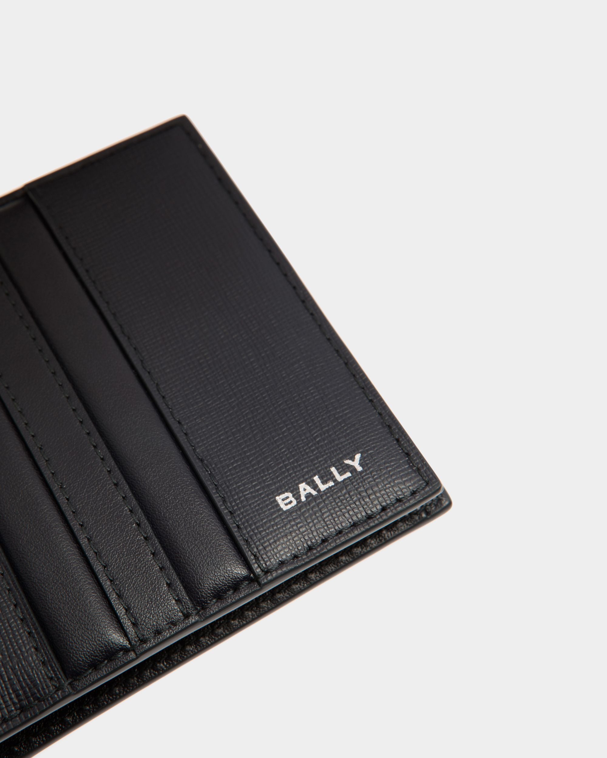 Mythos Bifold in Navy Blue Recycled Leather - Men's - Bally - 04