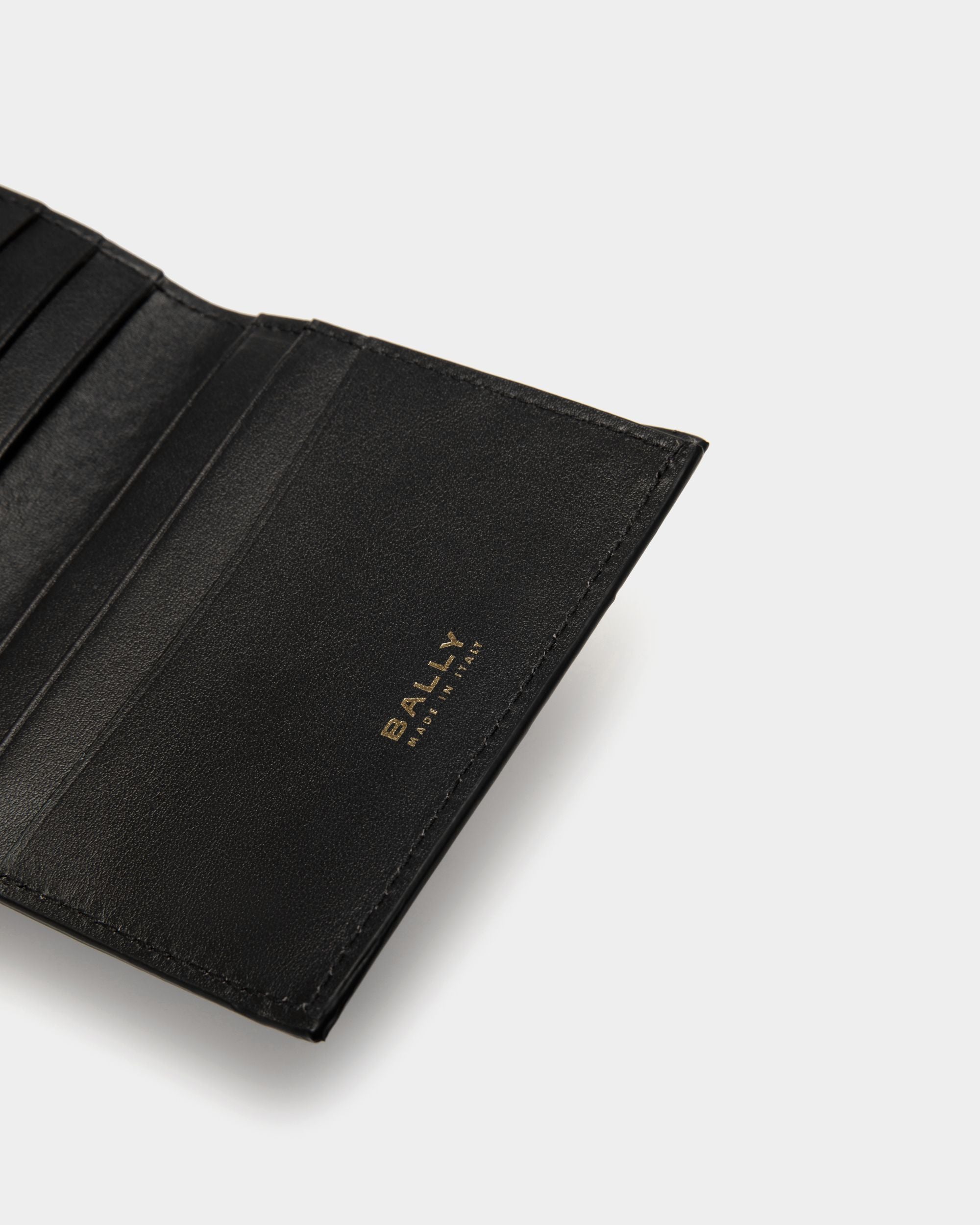Dreiteilige Deco Geldbörse Aus Schwarzem Leder - Homme - Bally - 05