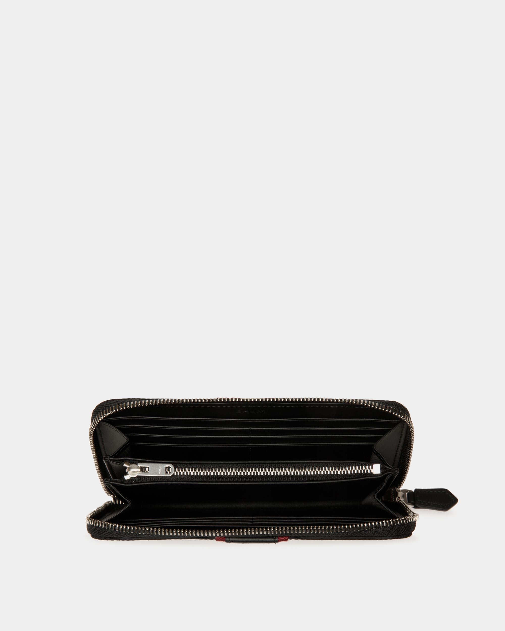 Portafoglio Con Zip Integrale Code In Nylon Nero - Uomo - Bally - 03