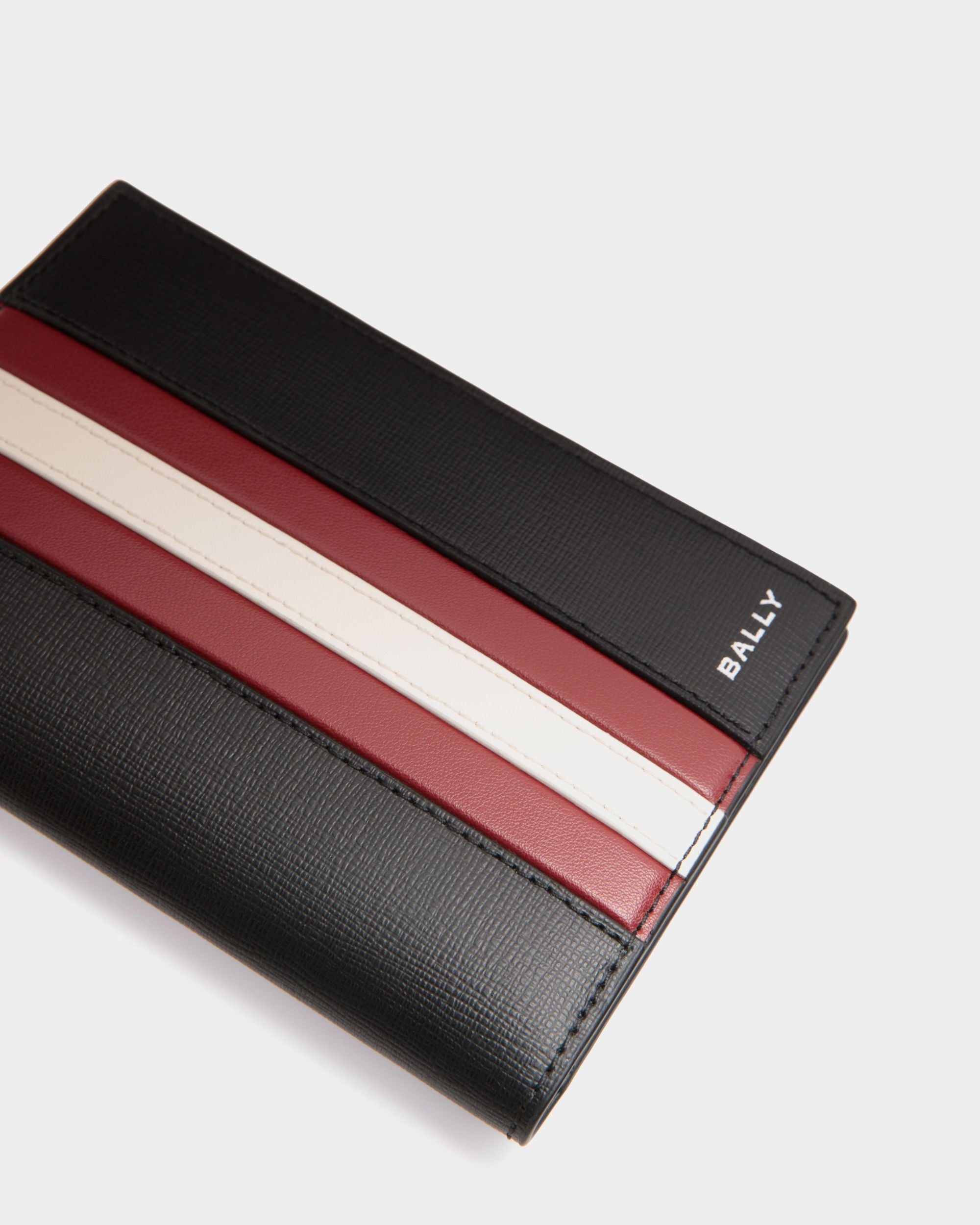 Mythos Passport Case in Black Recycled Leather - Men's - Bally - 04