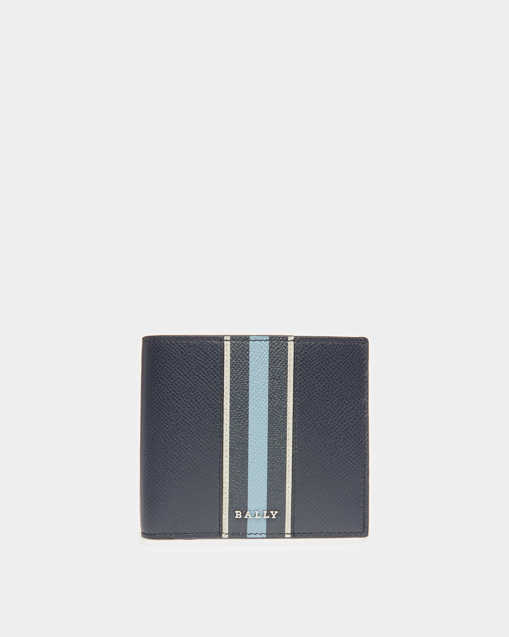 Brasai Portefeuille En Cuir Bleu Nuit Et Bleu Clair - Homme - Bally - 01