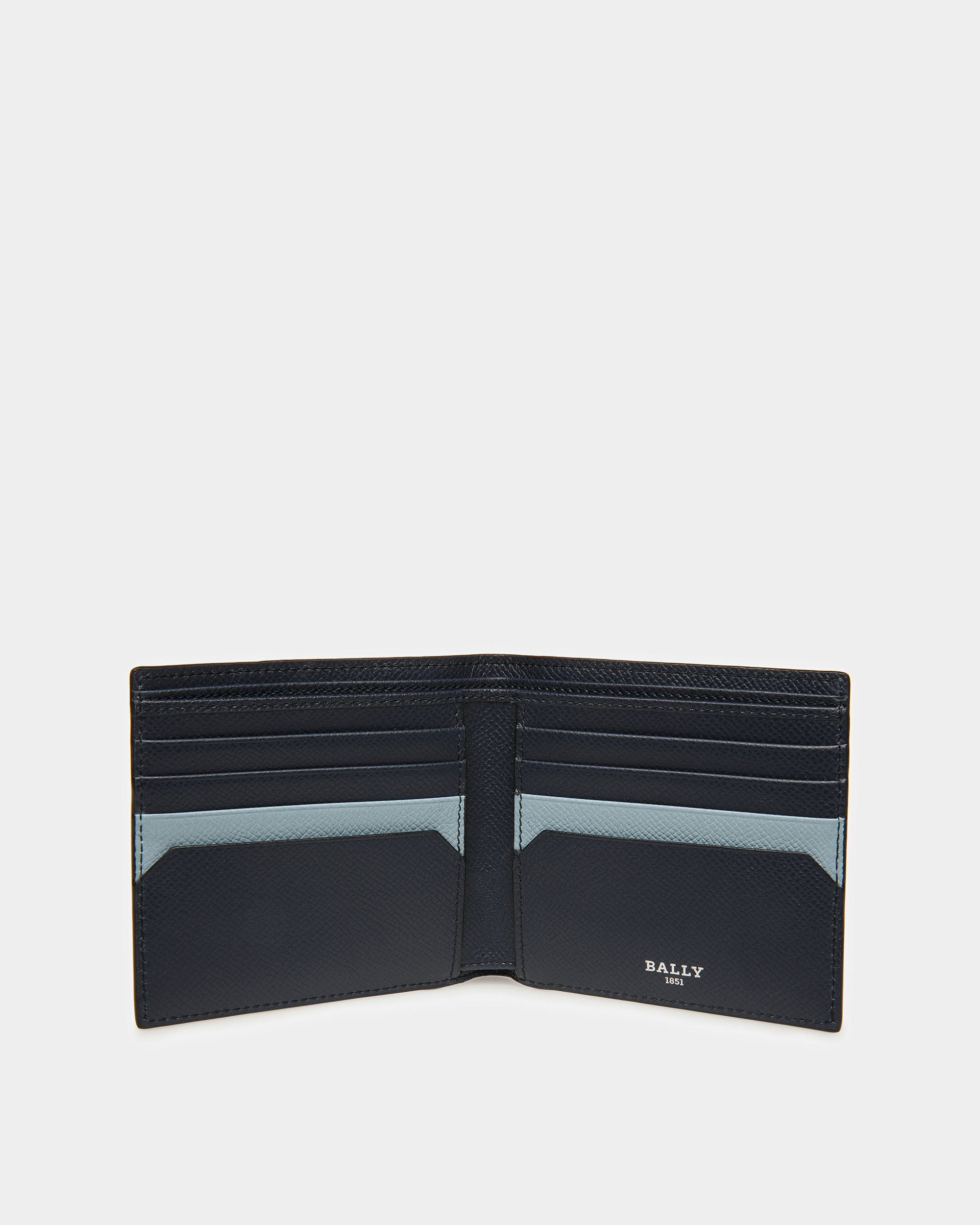 Brasai Portefeuille En Cuir Bleu Nuit Et Bleu Clair - Homme - Bally - 03