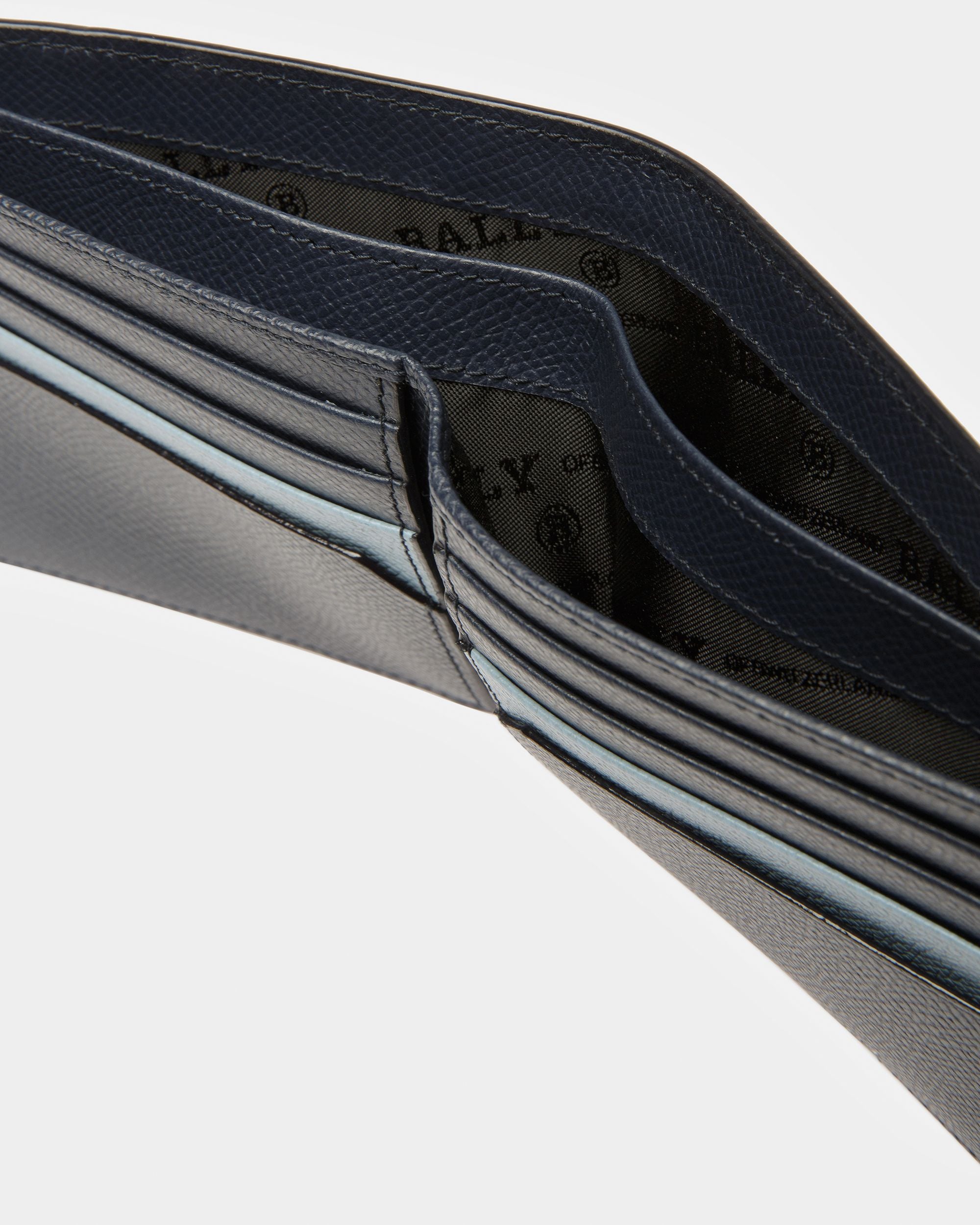 Brasai Portefeuille En Cuir Bleu Nuit Et Bleu Clair - Homme - Bally - 04