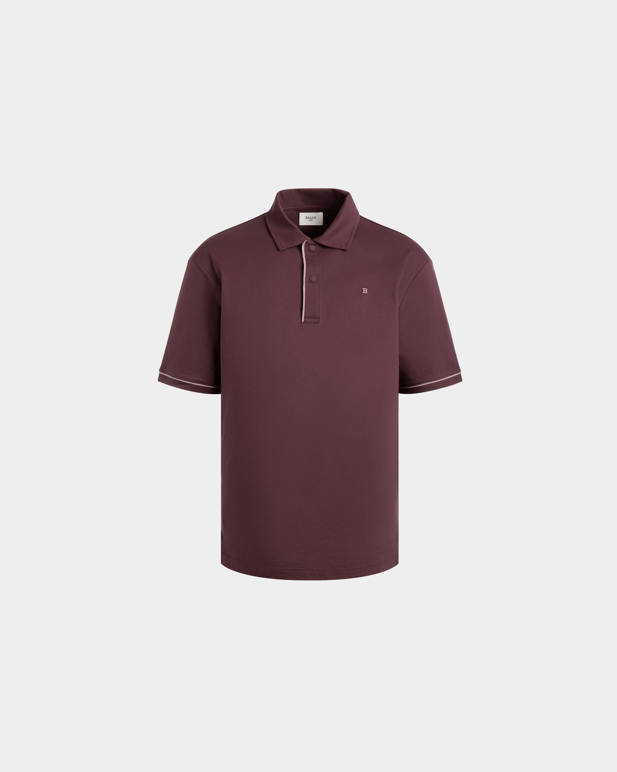Poloshirt Aus Baumwolle In Piqué-Baumwolle In Burgunderrot - Herren - Bally - 01