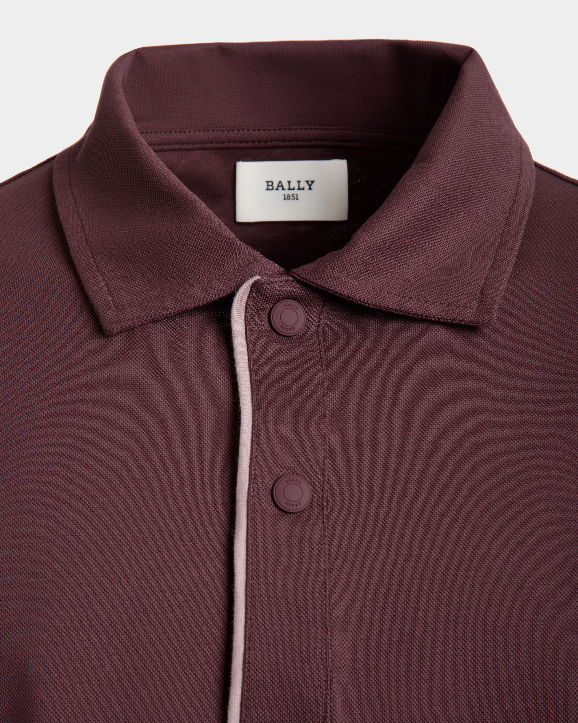 Poloshirt Aus Baumwolle In Piqué-Baumwolle In Burgunderrot - Herren - Bally - 02