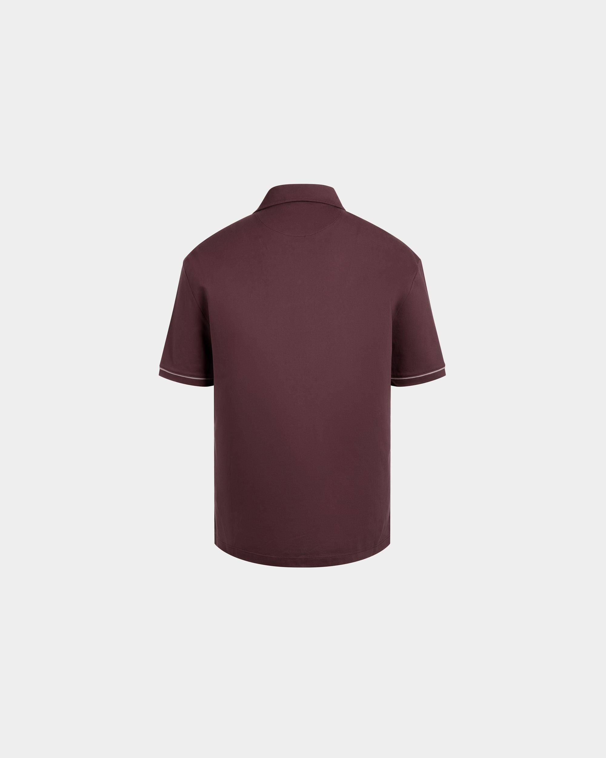 Poloshirt Aus Baumwolle In Piqué-Baumwolle In Burgunderrot - Herren - Bally - 03