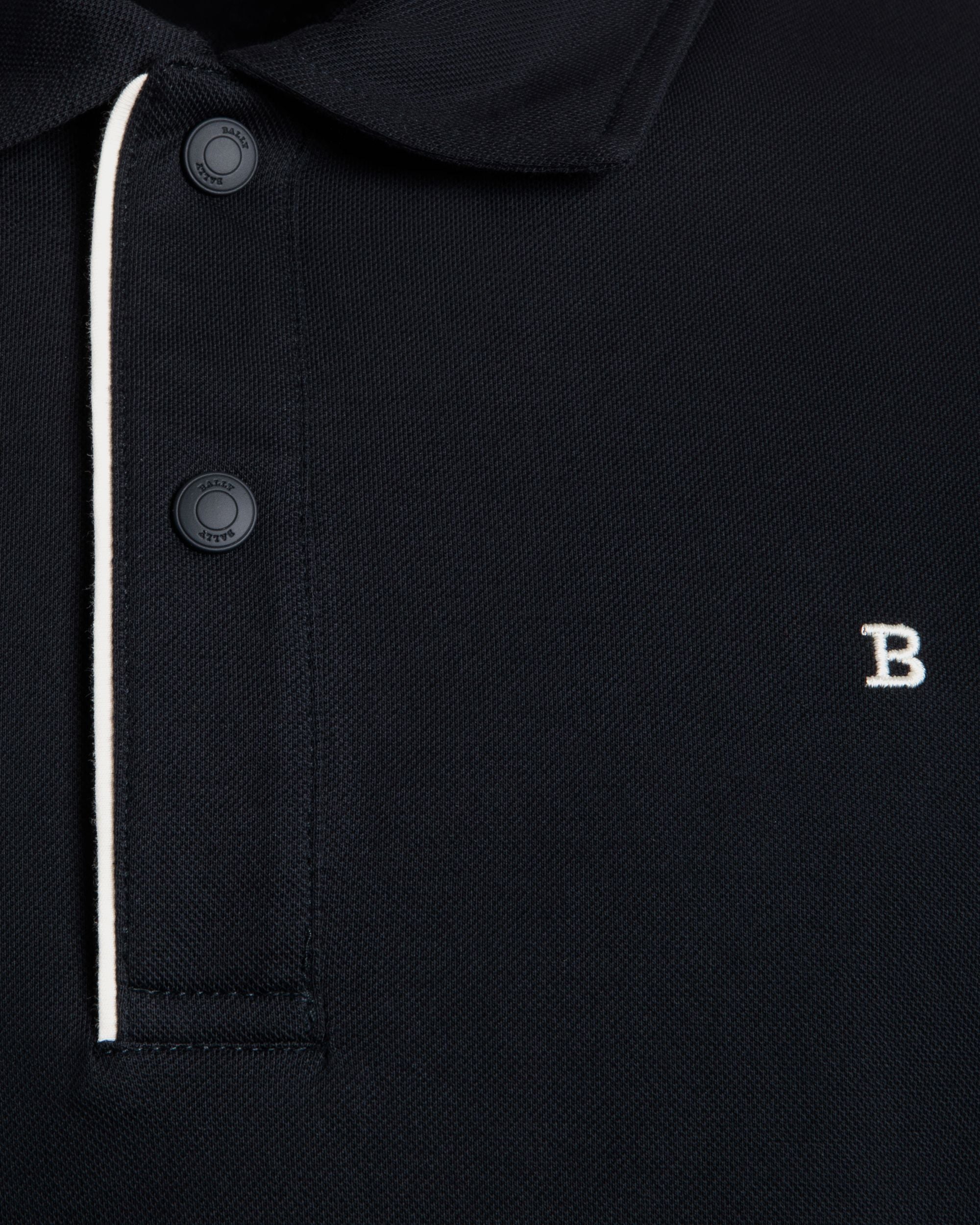 Polo In Cotone Piqué Blu - Uomo - Bally - 02