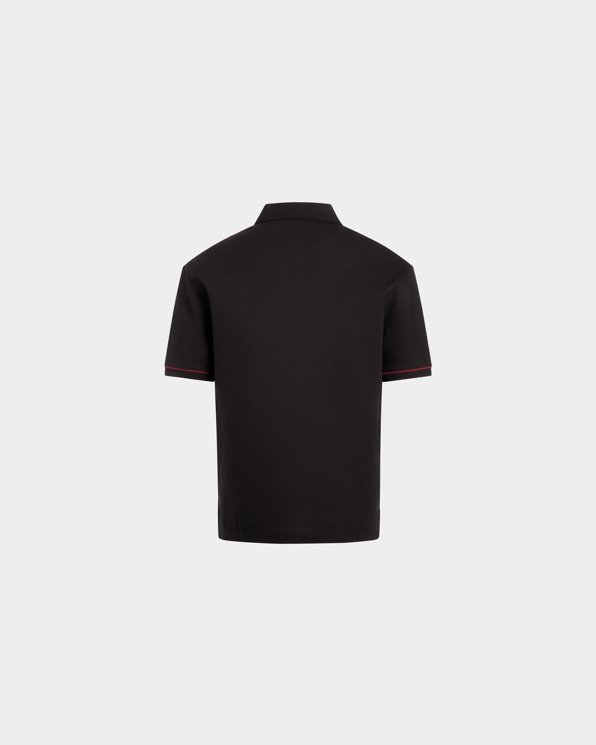 Polo In Cotone Piqué Nero - Uomo - Bally - 03