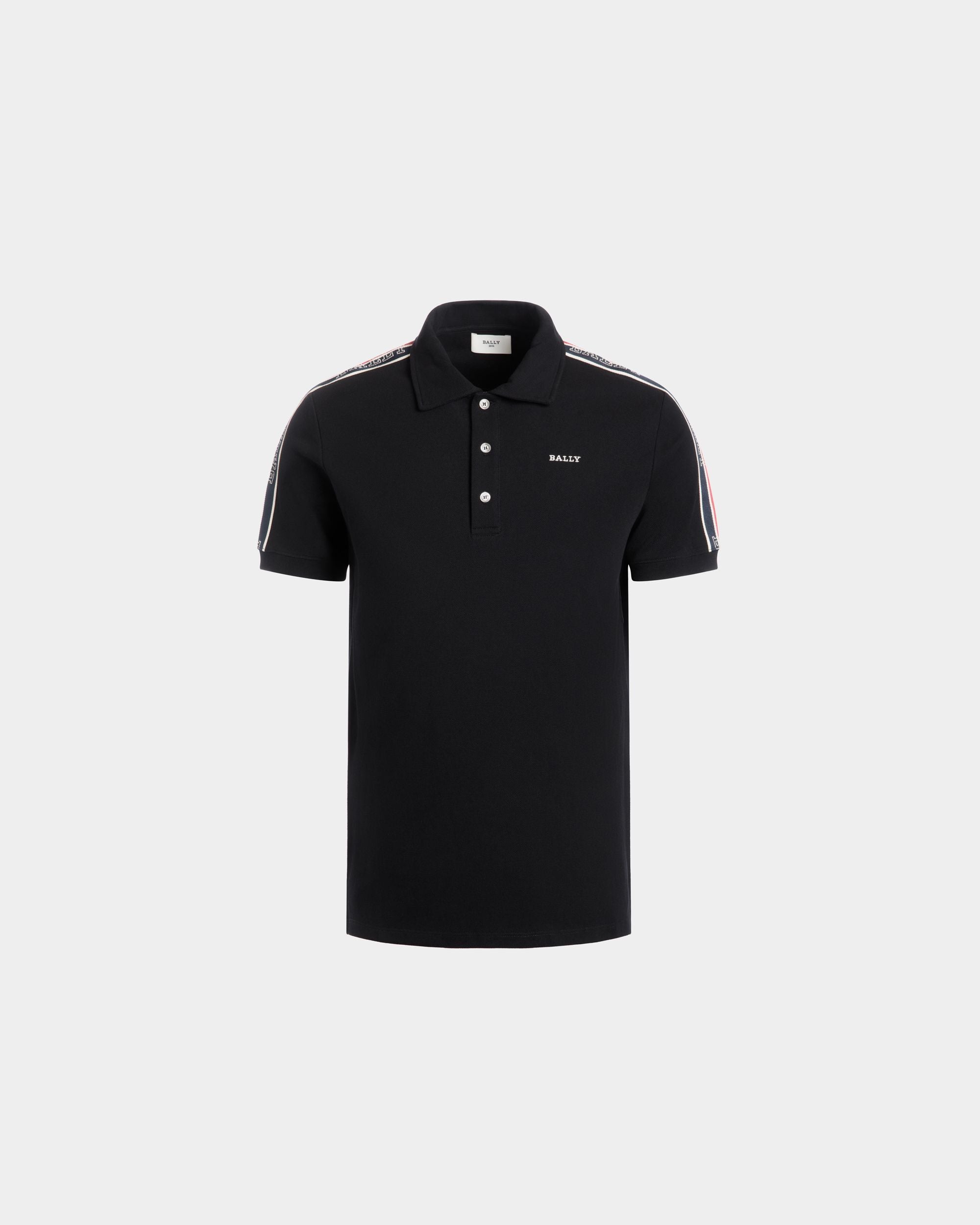 Poloshirt Aus Piqué-Baumwolle Aus In Schwarz - Herren - Bally - 01