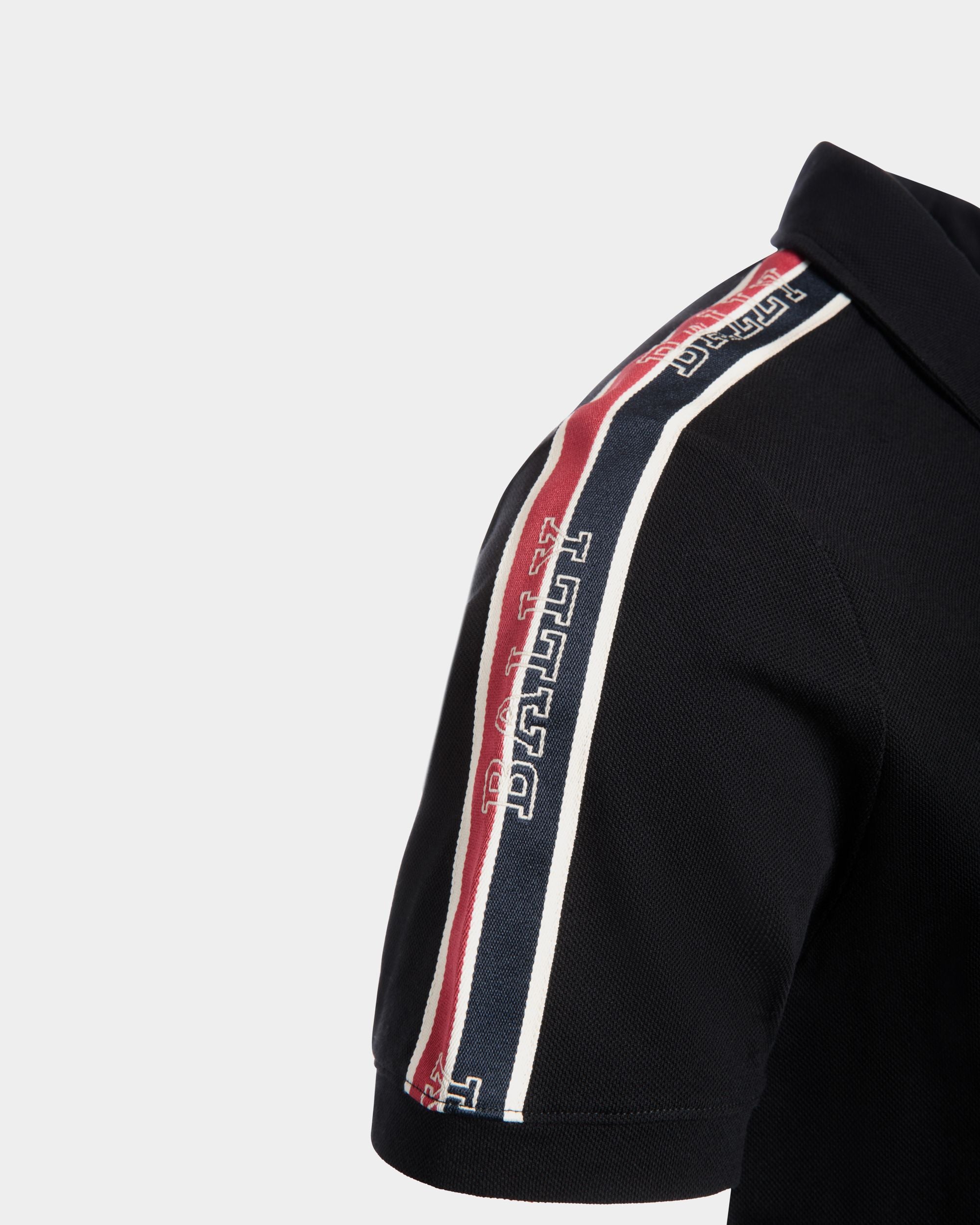 Poloshirt Aus Piqué-Baumwolle Aus In Schwarz - Herren - Bally - 02