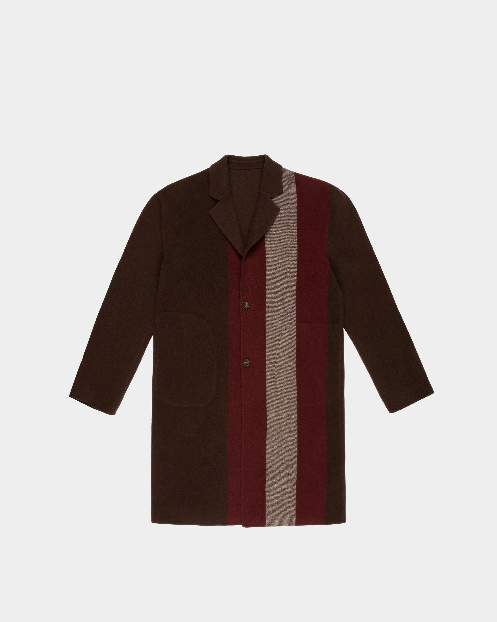 Mantel Aus Ebenholzbraunem Wollmischgewebe - Herren - Bally - 01