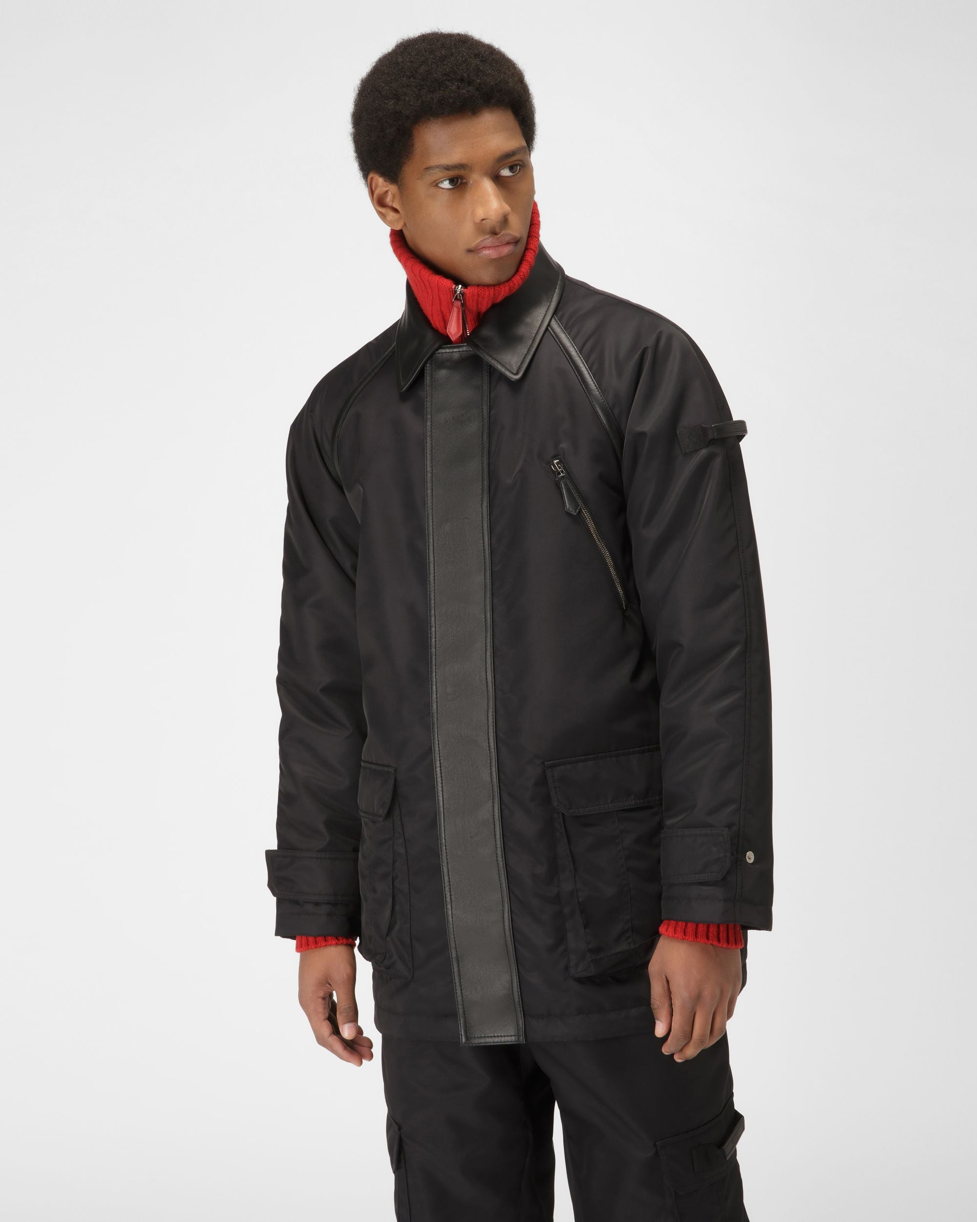 Veste En Nylon Recyclé Noir - Homme - Bally - 01