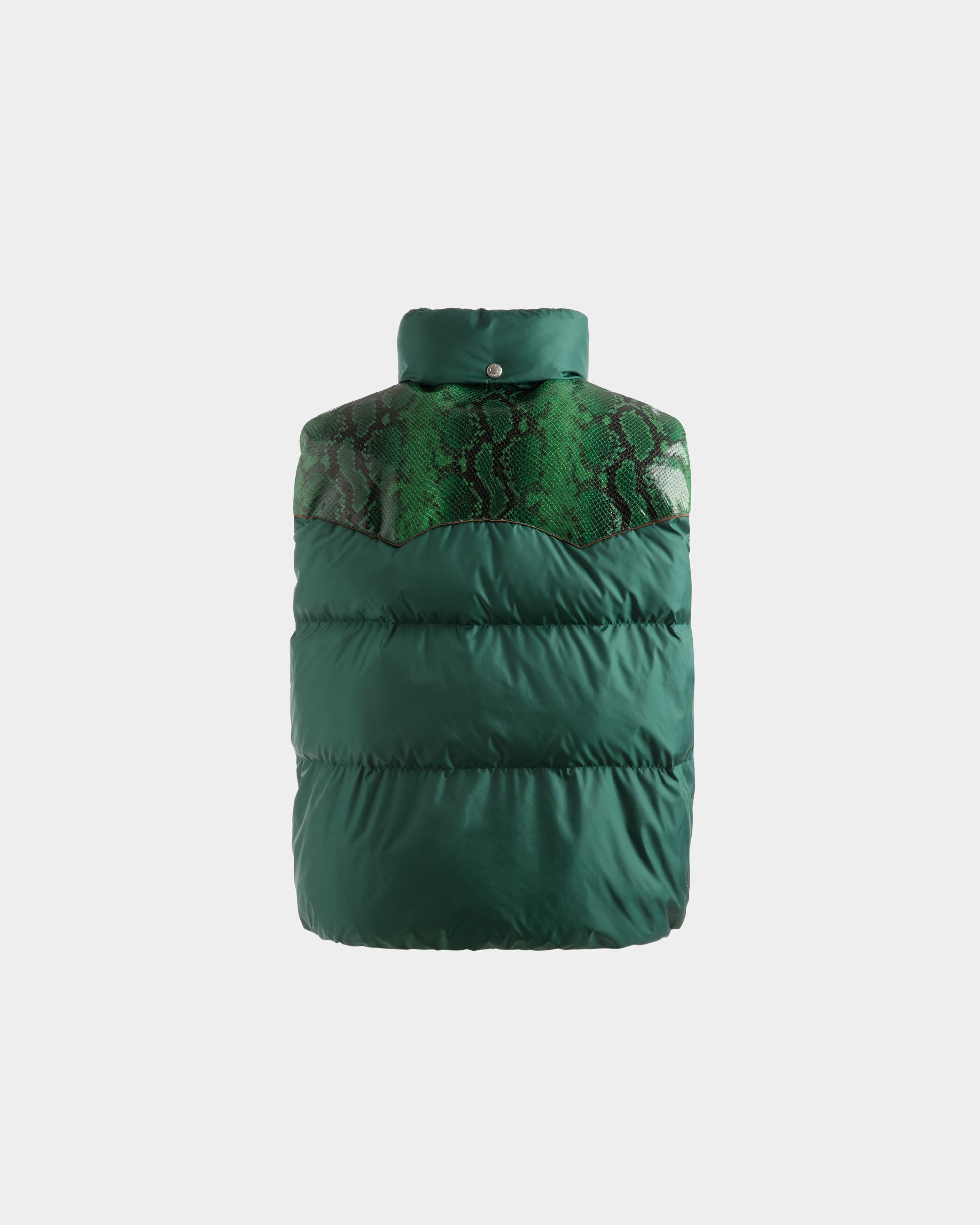 Piumino Smanicato A Collo Alto In Nylon Kelly Green - Uomo - Bally - 07
