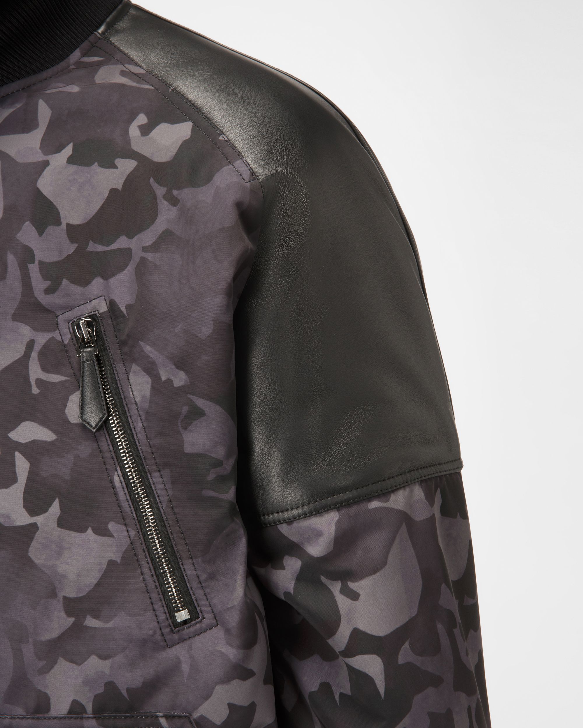 Bomber Con Inserti In Pelle Camouflage - Uomo - Bally - 02