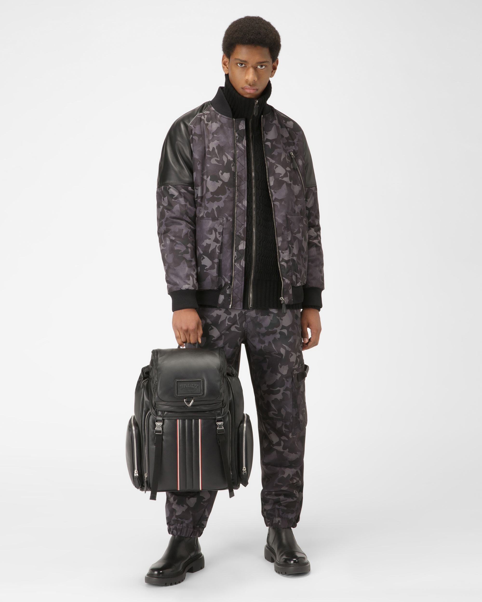 Bomber Con Inserti In Pelle Camouflage - Uomo - Bally - 05