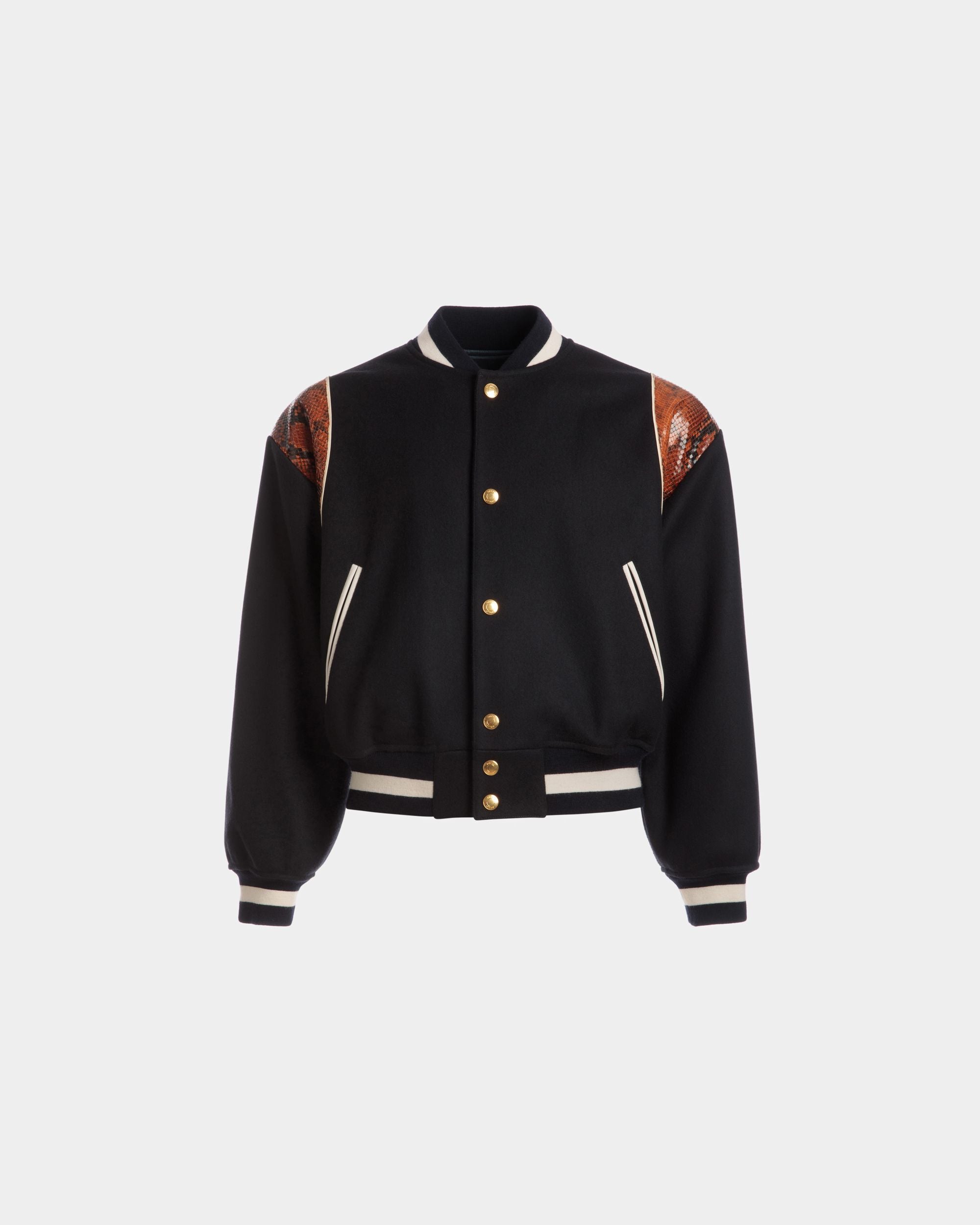 Letterman Jacke Aus marineblauem Wollgemisch - Herren - Bally - 01