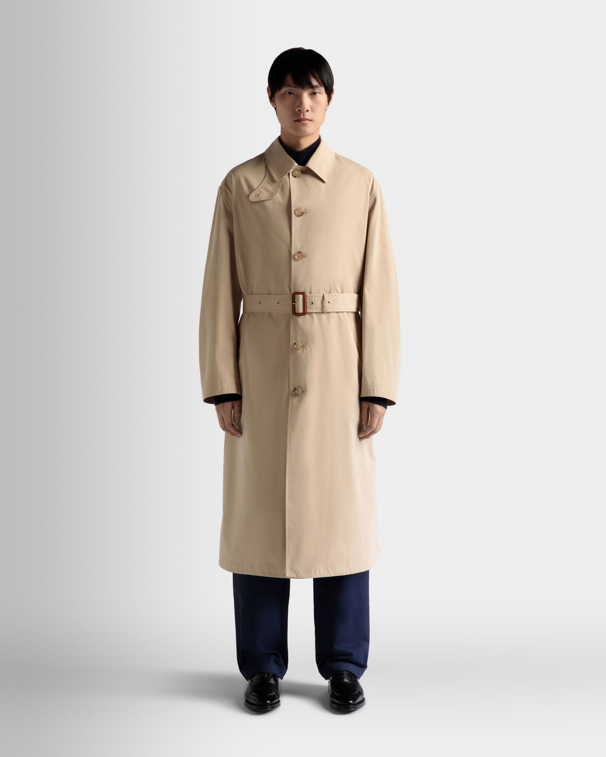 Trench In Tessuto Color Cammello - Uomo - Bally - 02