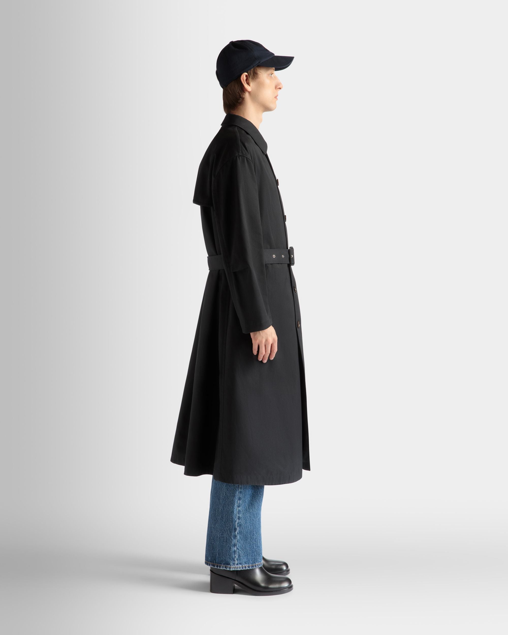 Trench En Coton Mélangé Navy Blue - Homme - Bally - 05