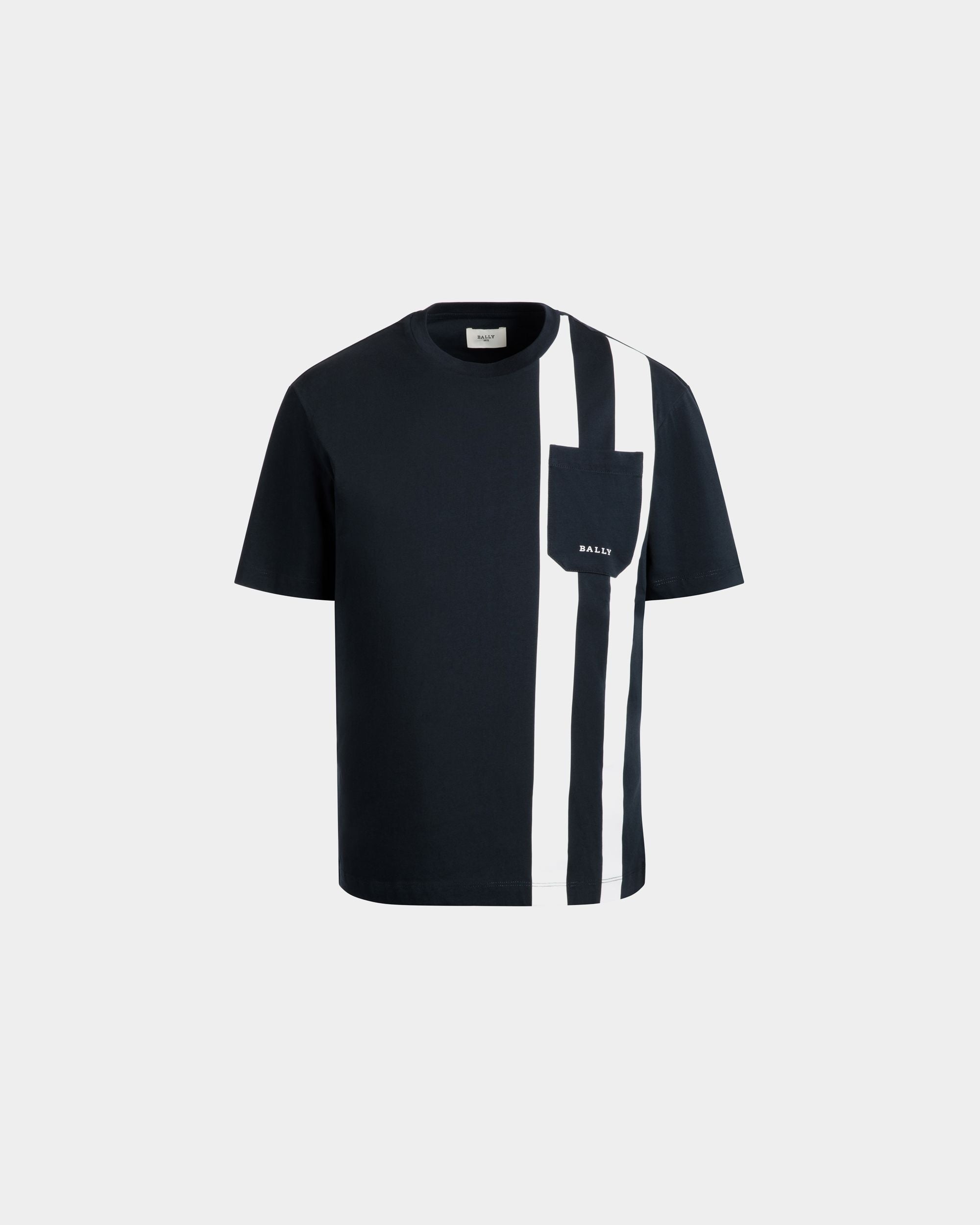 T-Shirt In Blue Cotton - Herren - Bally - 01