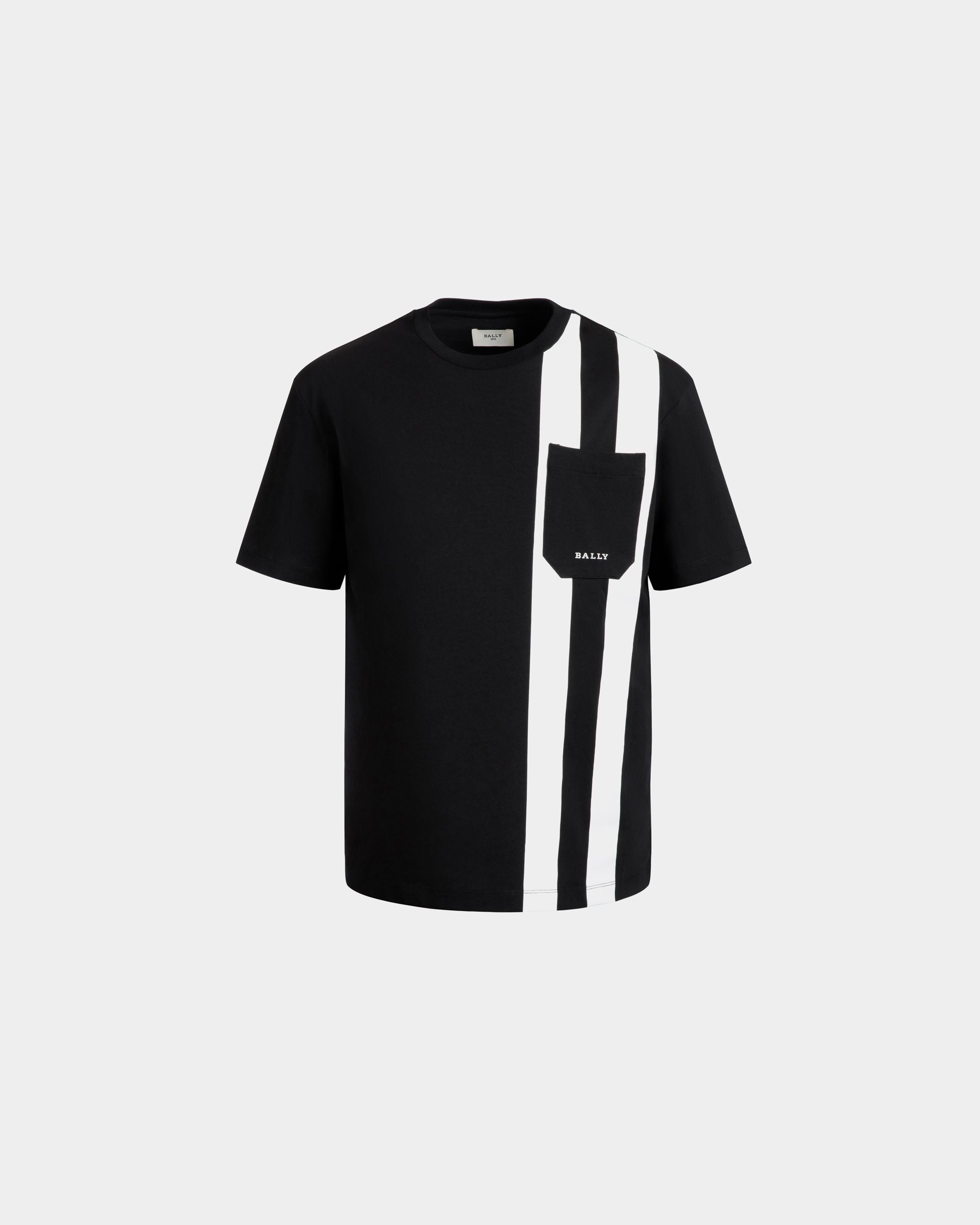 T-Shirt In Black Cotton - Herren - Bally - 01