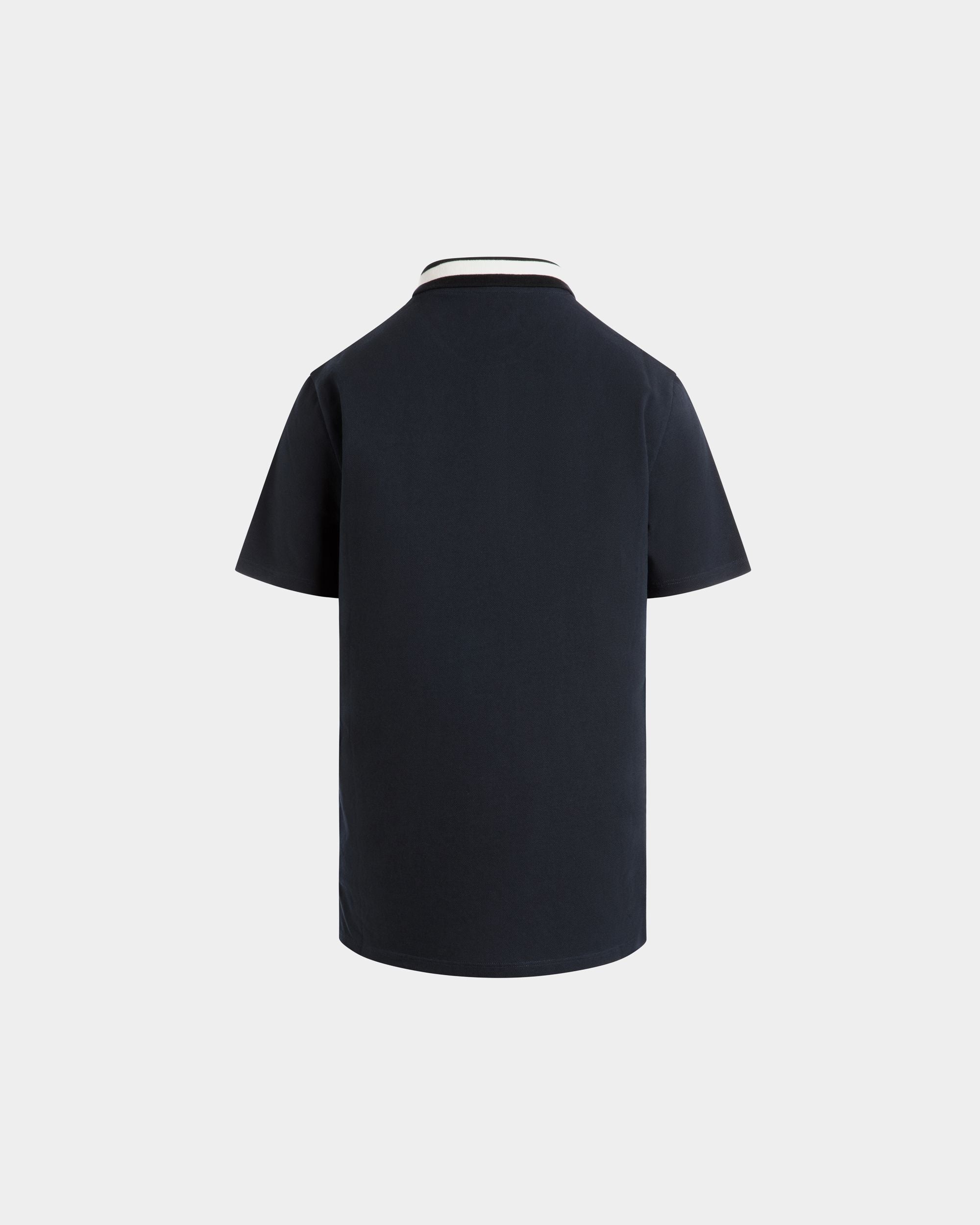 Polo In Cotone Piqué Blu - Uomo - Bally - 03