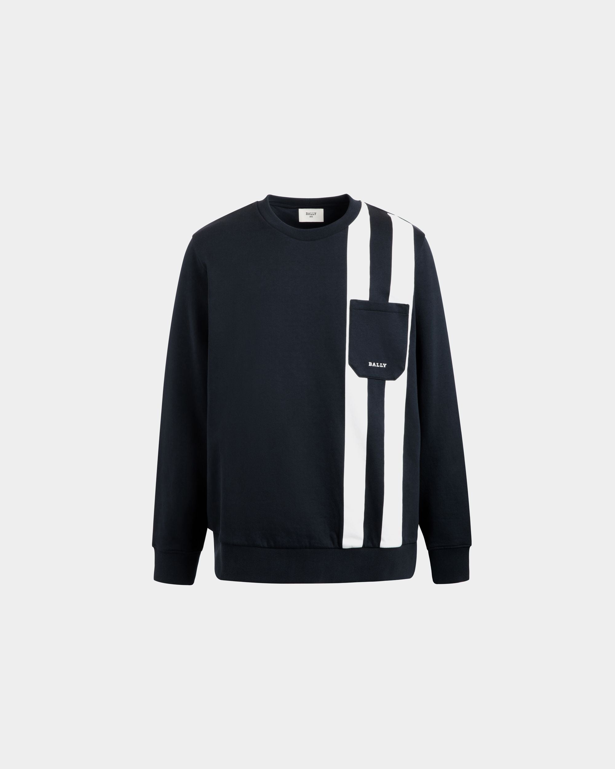 Sweatshirt In Blue Mix Cotton - Herren - Bally - 01