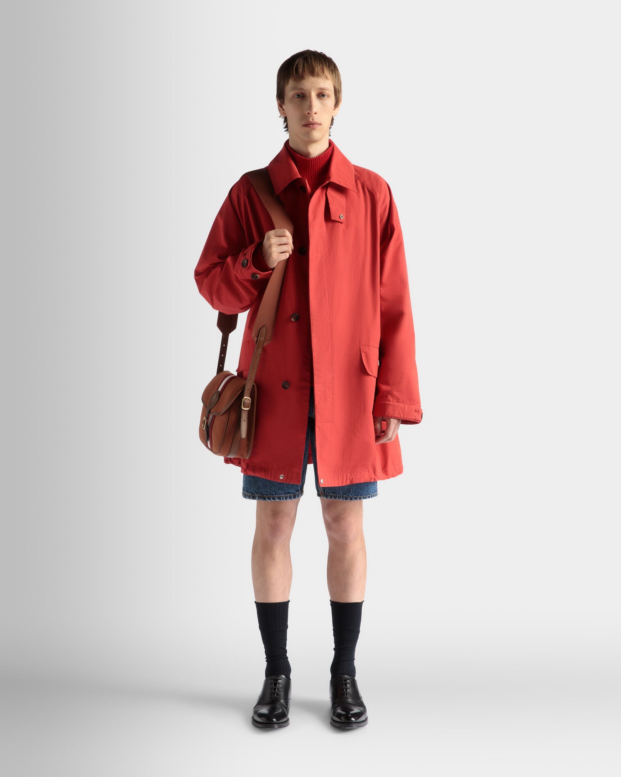 Mantel Aus Nylon In Candy Red - Herren - Bally - 02