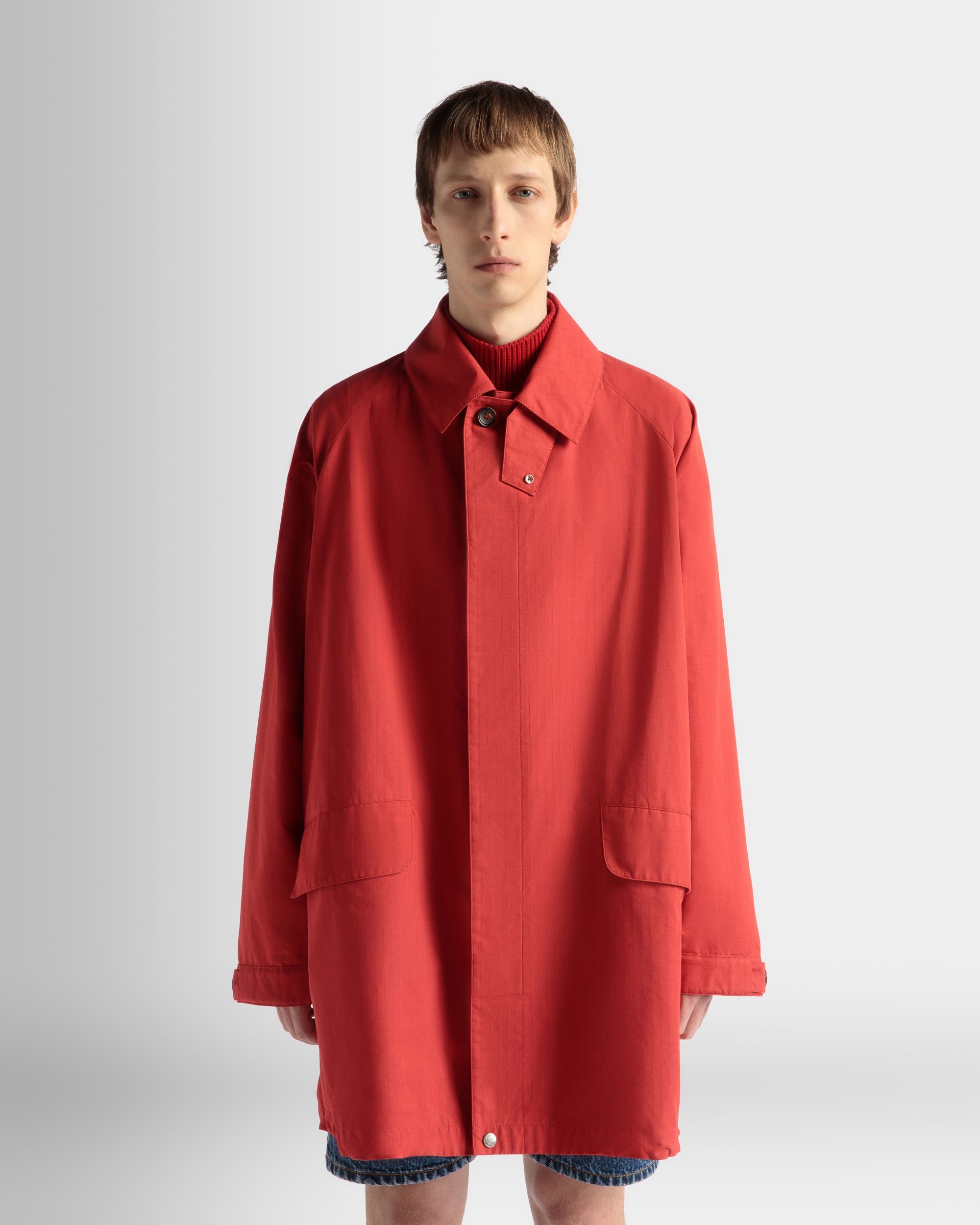 Mantel Aus Nylon In Candy Red - Herren - Bally - 03