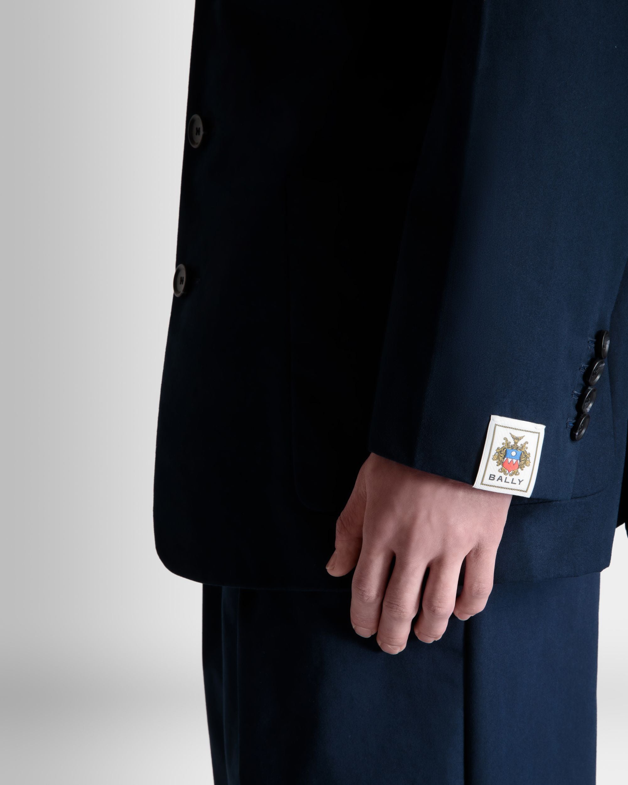 Blazer In Misto Cotone Navy Blue - Uomo - Bally - 03