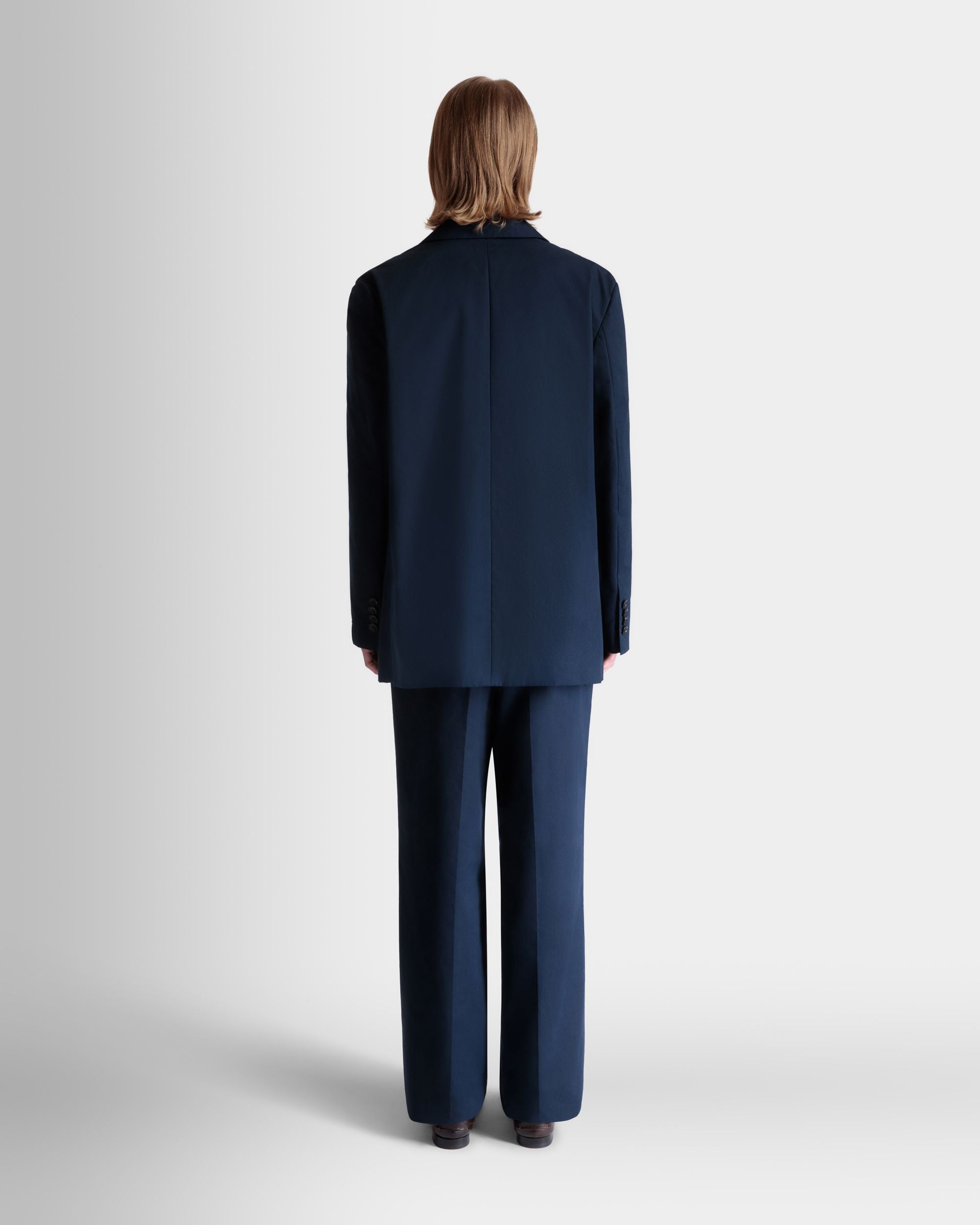 Blazer In Misto Cotone Navy Blue - Uomo - Bally - 05