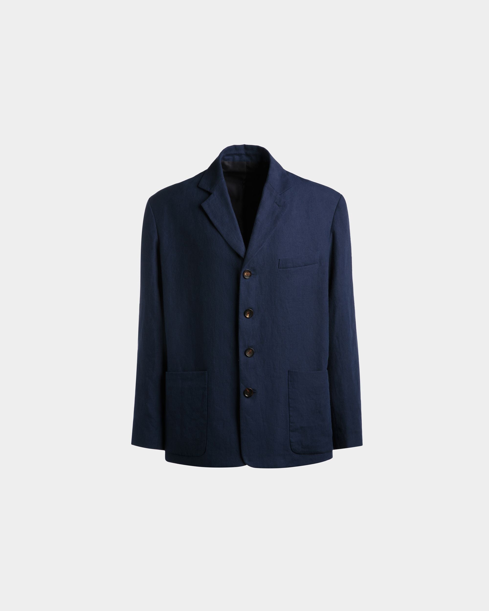 Jacke Aus Leinen In Navy Blue - Herren - Bally - 01