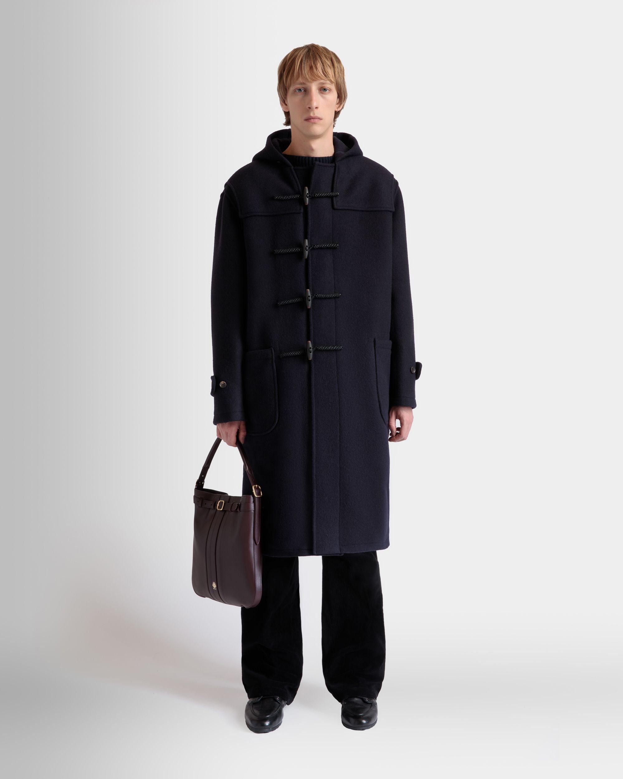 Duffelcoat Aus Wolle In Navy Blue - Herren - Bally - 02