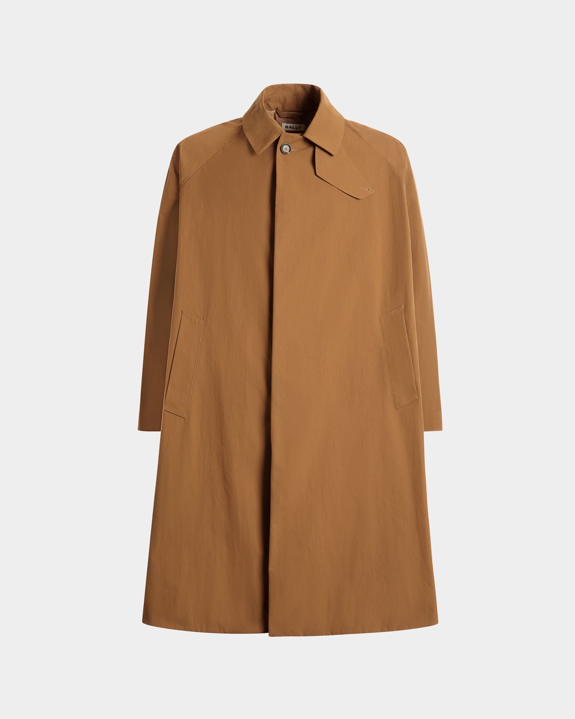 Trench Coat In Brown Nylon - Men's - Bally - 01
