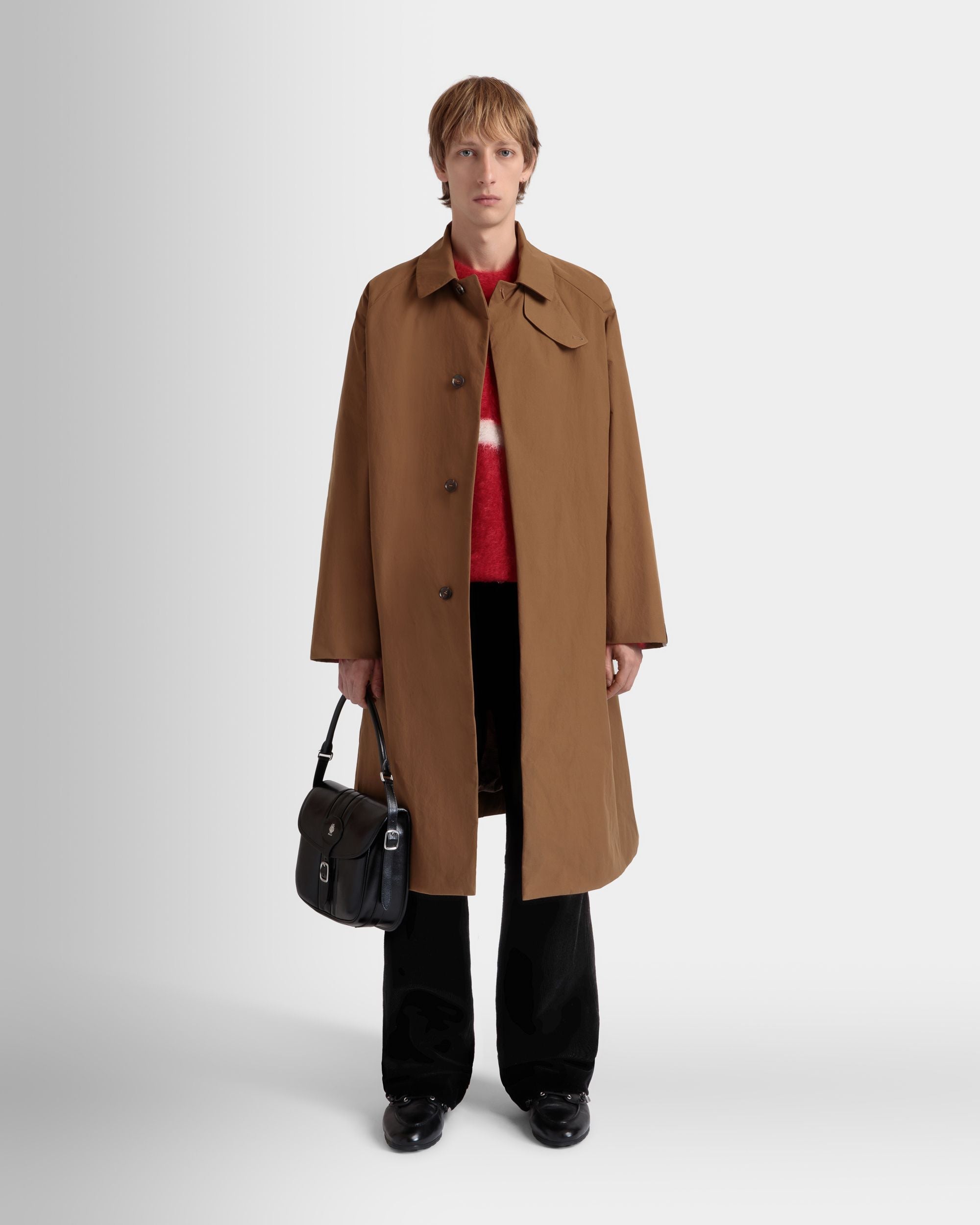 Trench Coat In Brown Nylon - Men's - Bally - 03