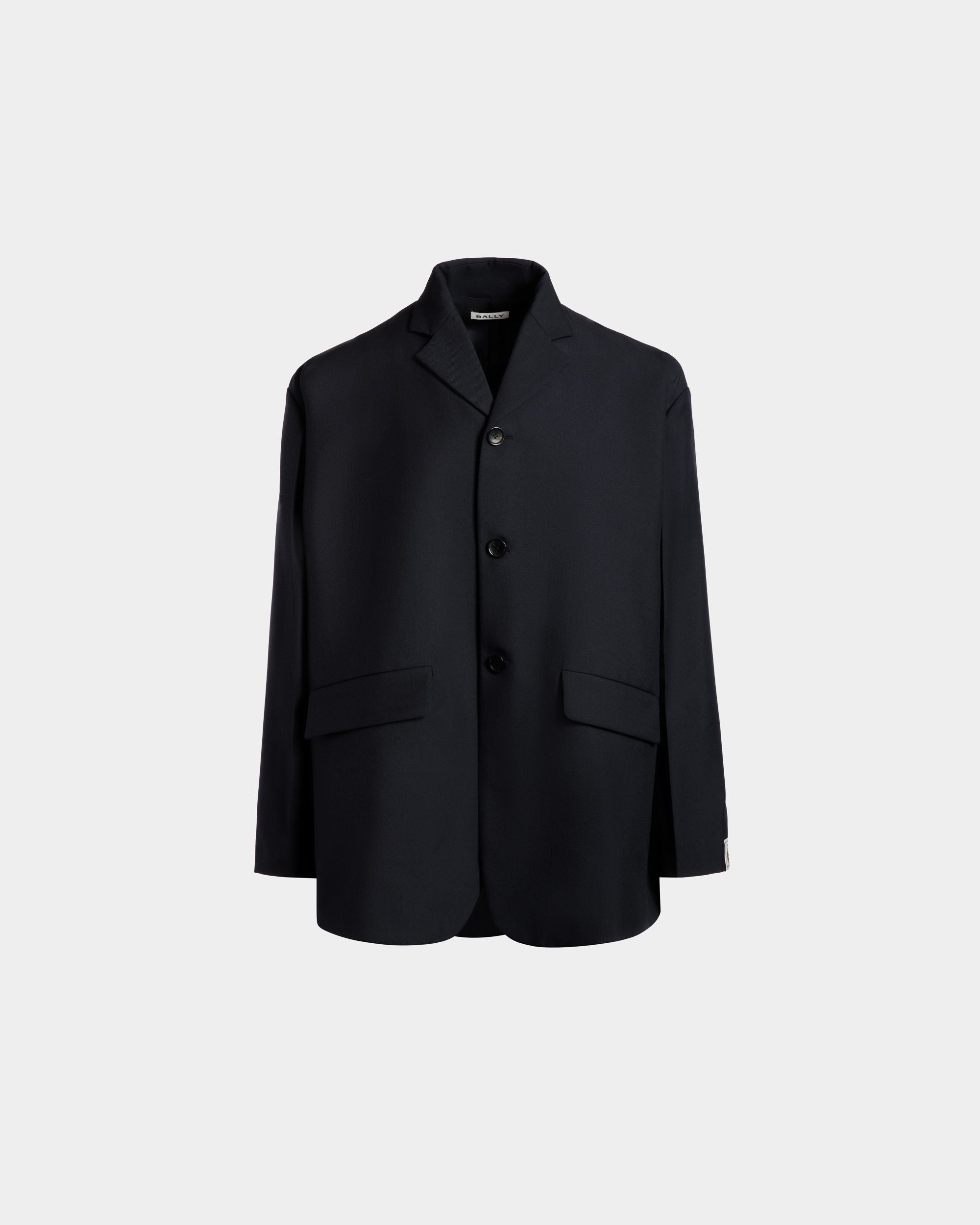 Blazer In Misto Lana Navy Blue - Uomo - Bally - 01