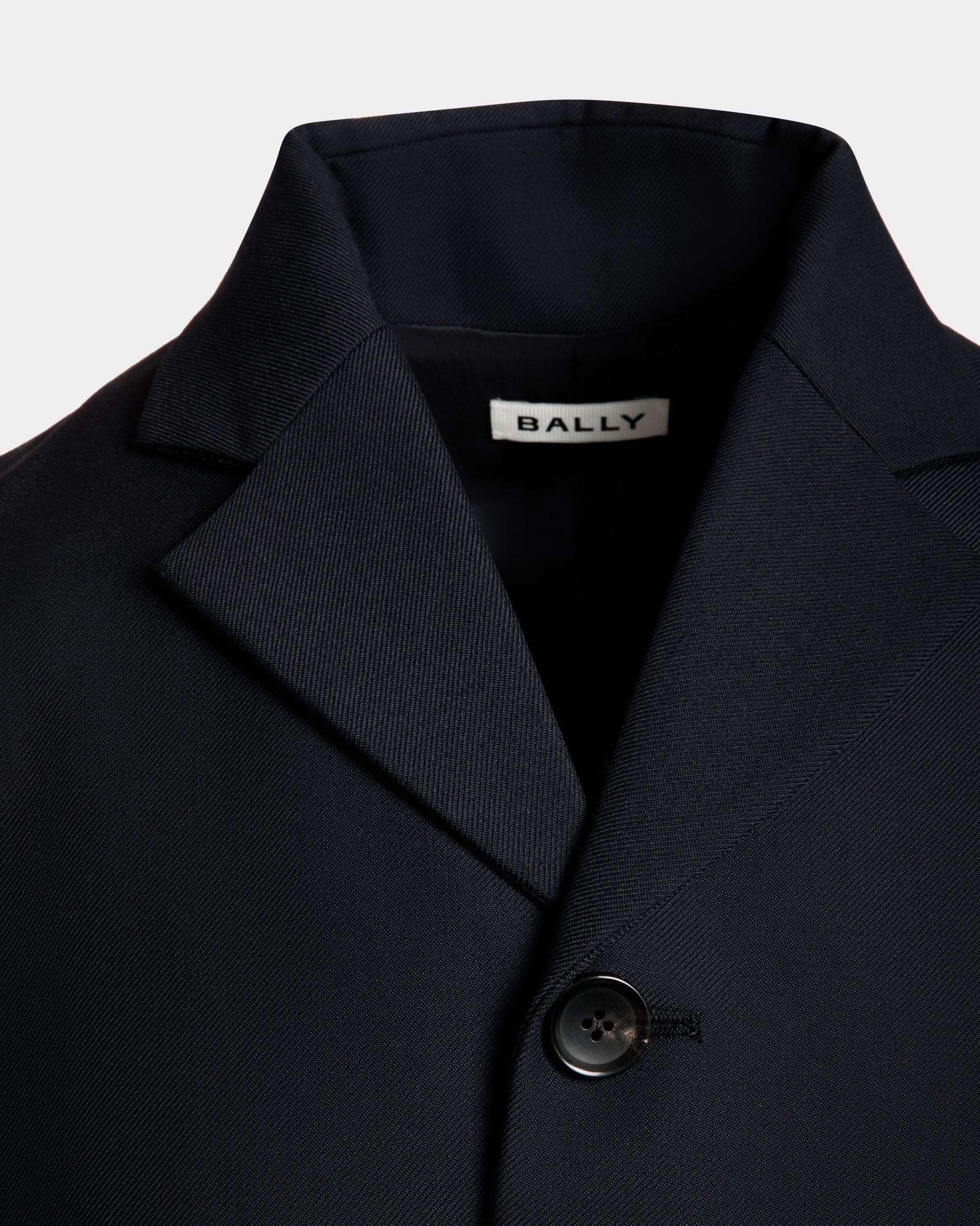 Blazer In Misto Lana Navy Blue - Uomo - Bally - 04