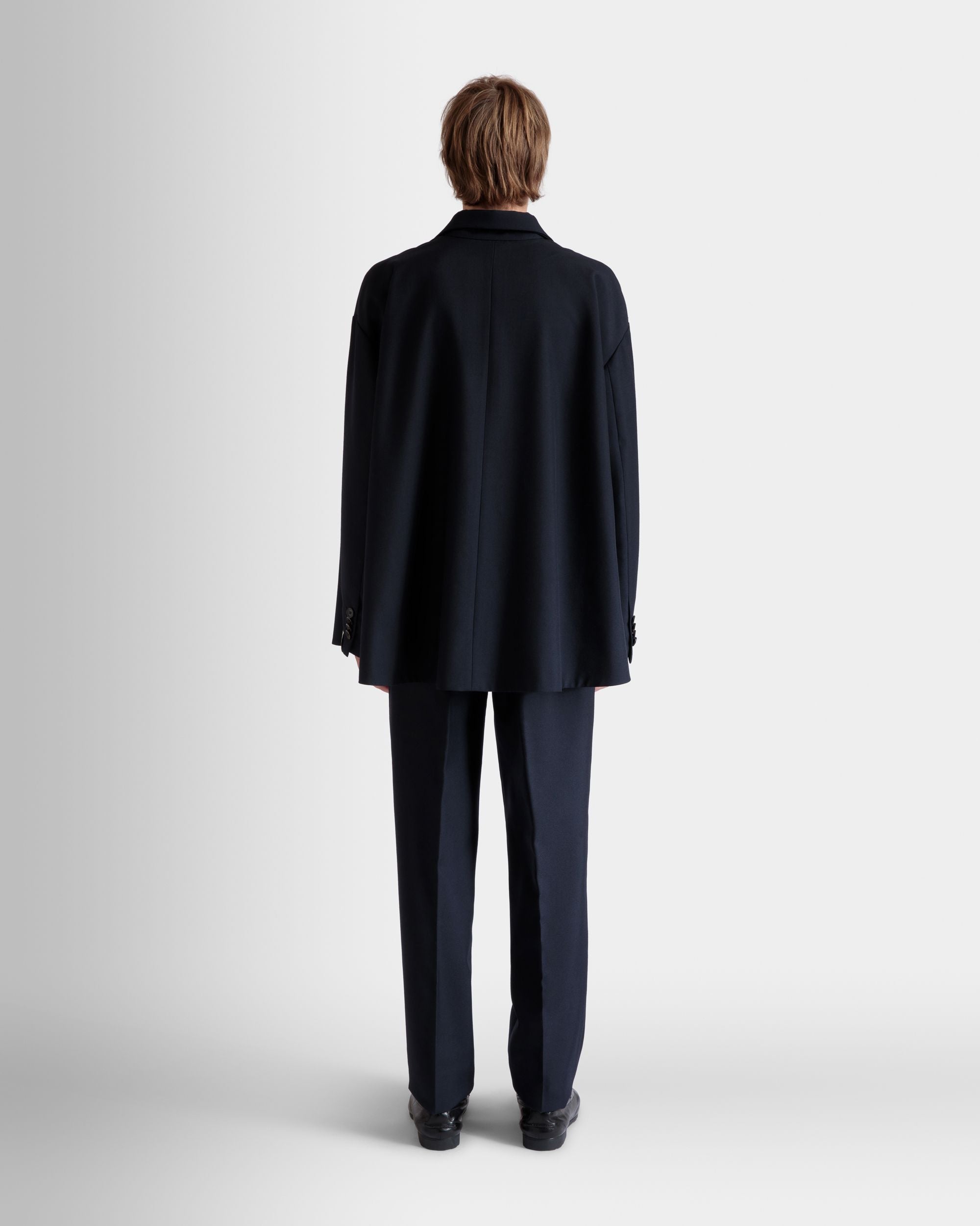 Blazer In Misto Lana Navy Blue - Uomo - Bally - 06