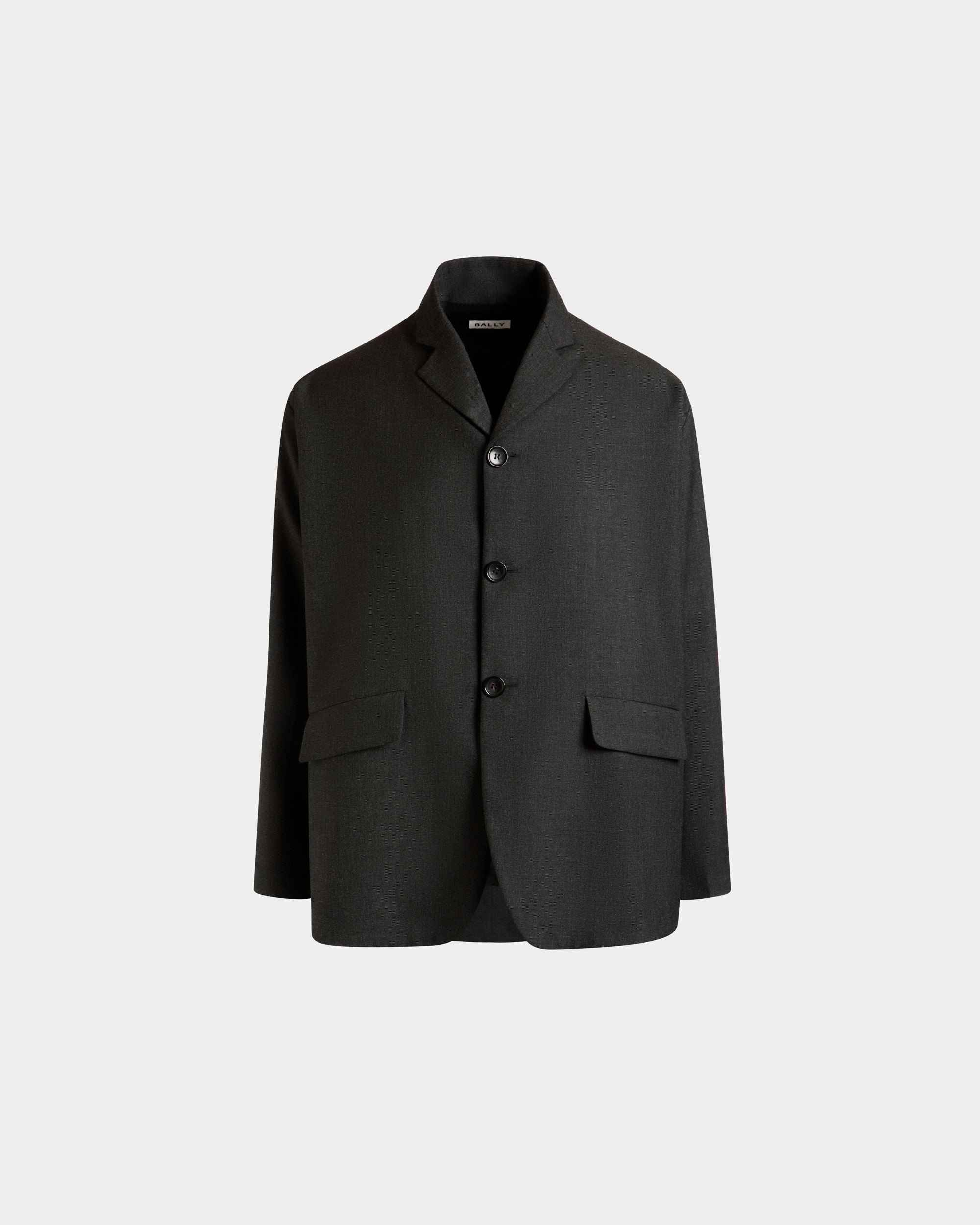 Blazer In Grey Melange Wool Blend - Men's - Bally - 01
