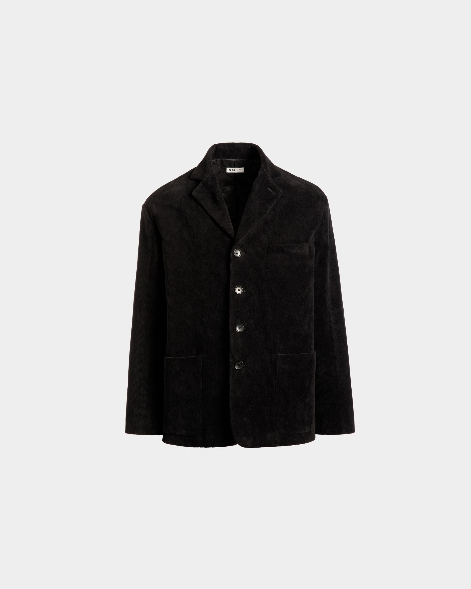 Blazer In Corduroy Di Cotone Nero - Uomo - Bally - 01
