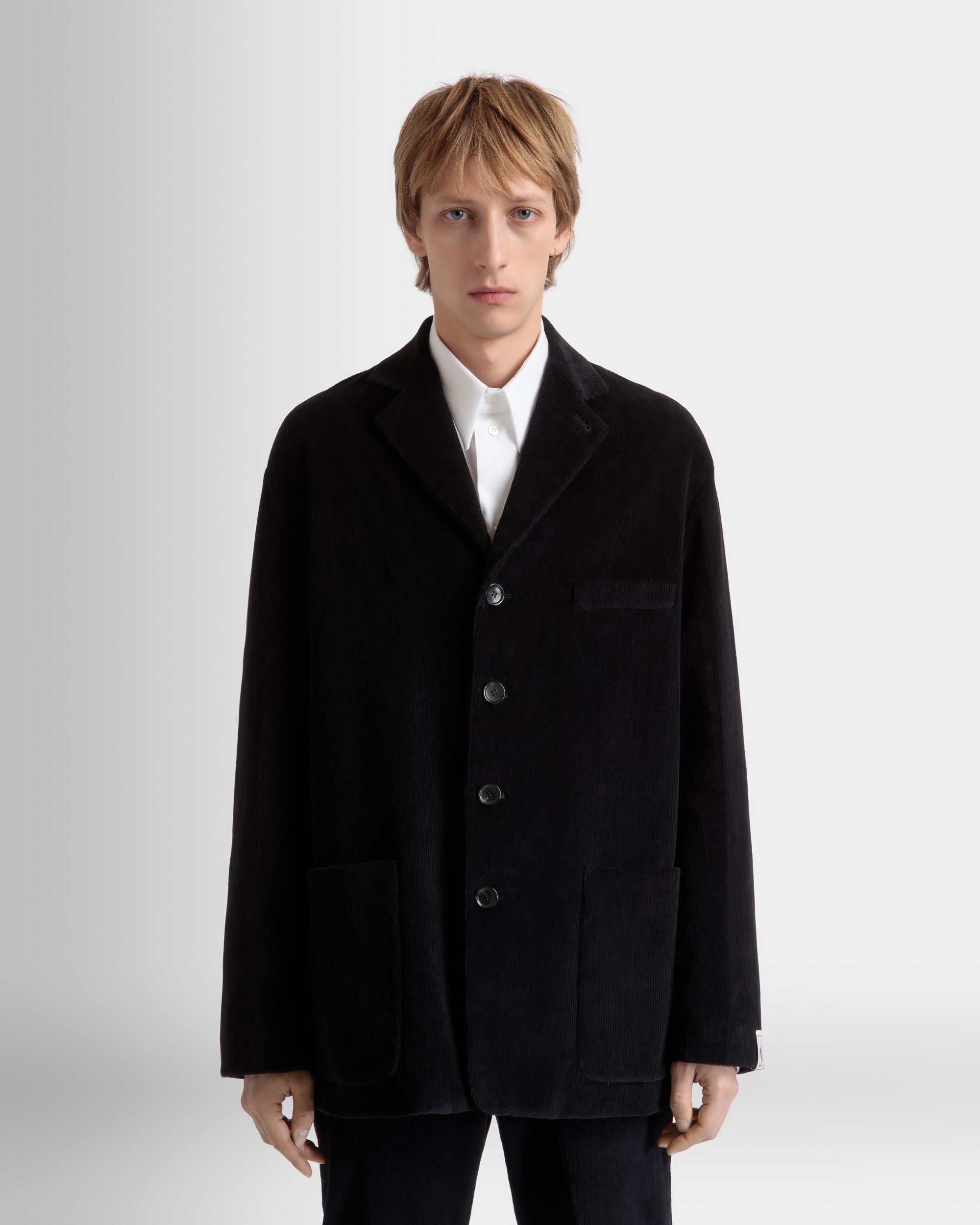 Blazer In Corduroy Di Cotone Nero - Uomo - Bally - 03