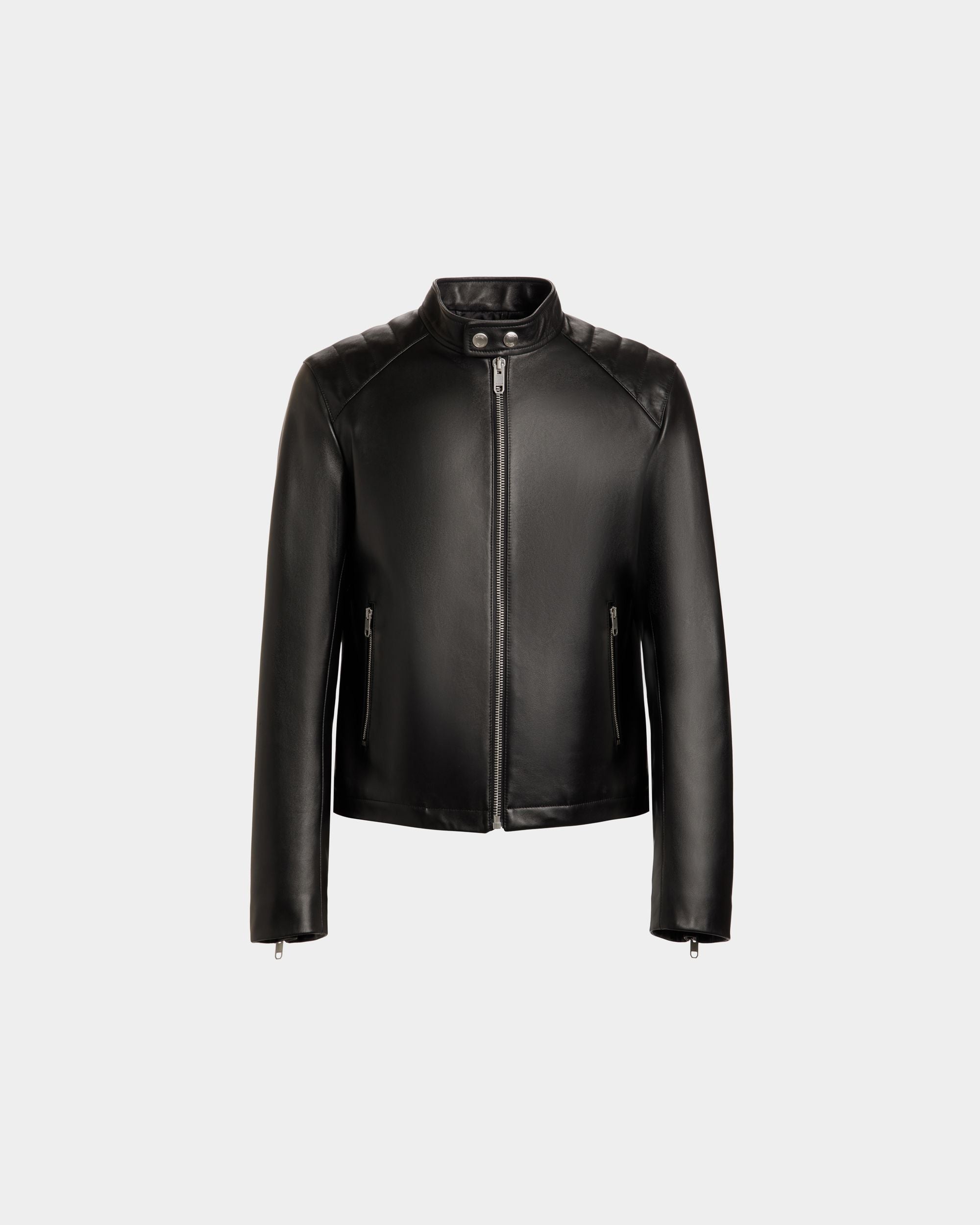 Giacca Biker In Pelle Nera - Uomo - Bally - 01