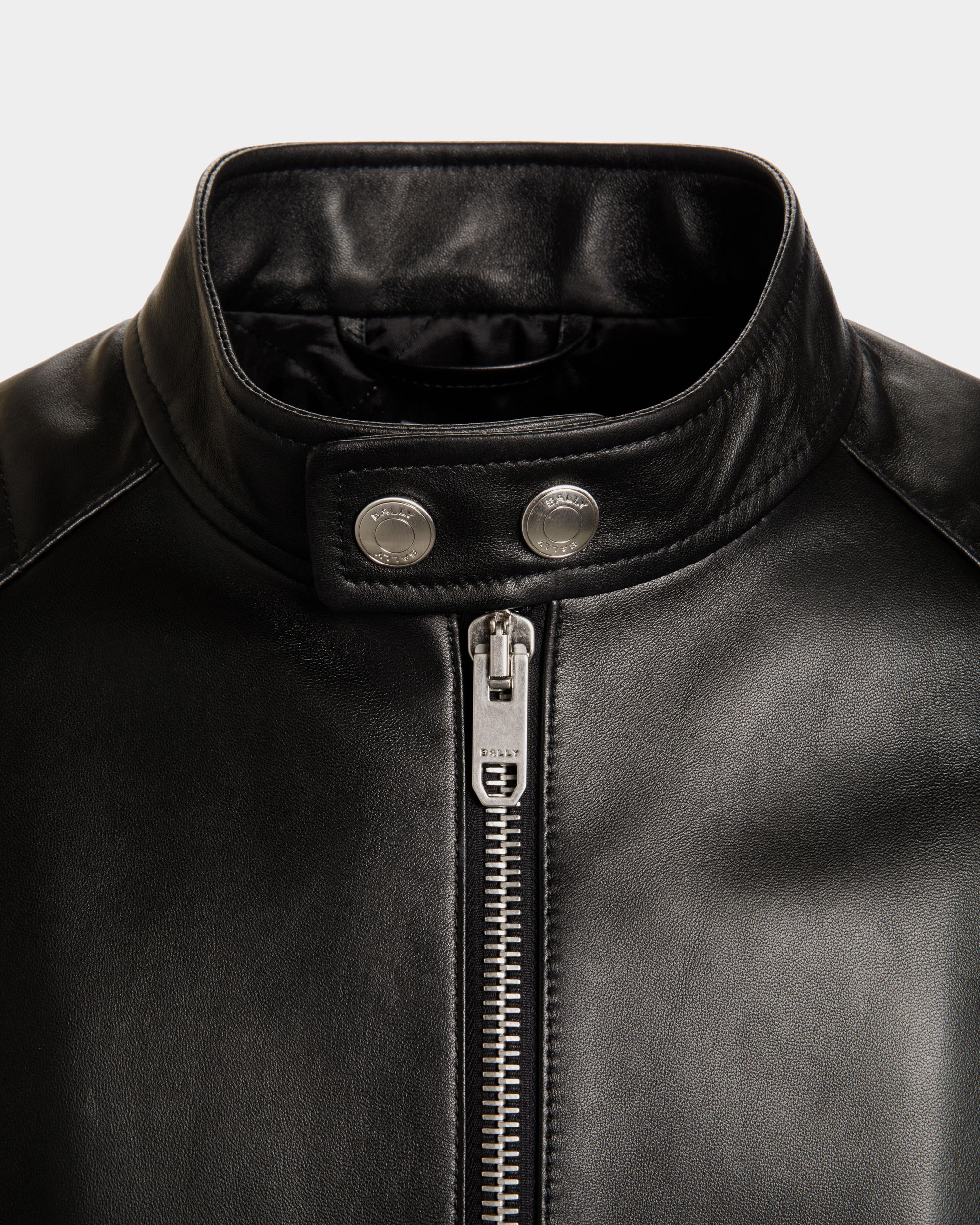 Giacca Biker In Pelle Nera - Uomo - Bally - 04