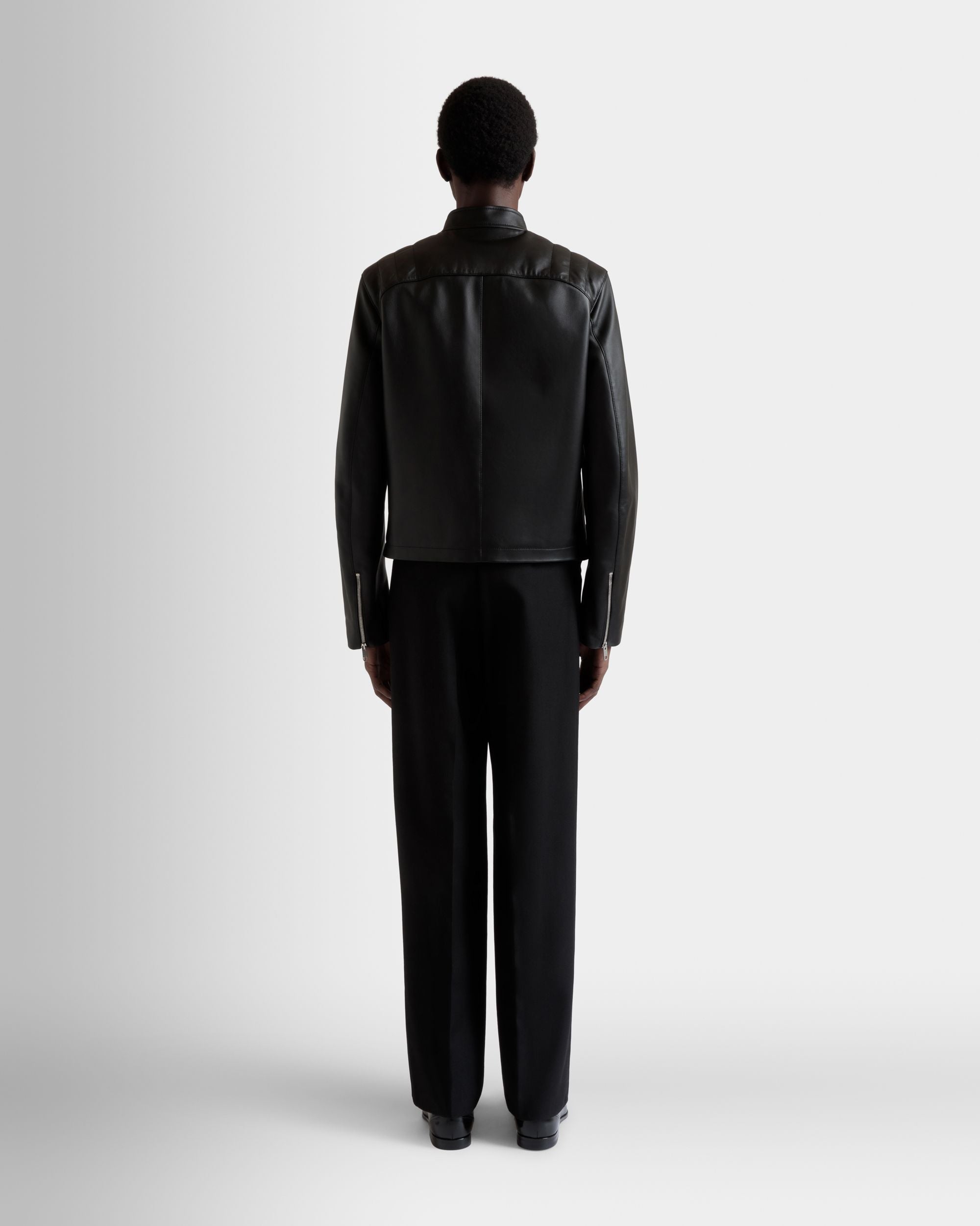 Giacca Biker In Pelle Nera - Uomo - Bally - 06