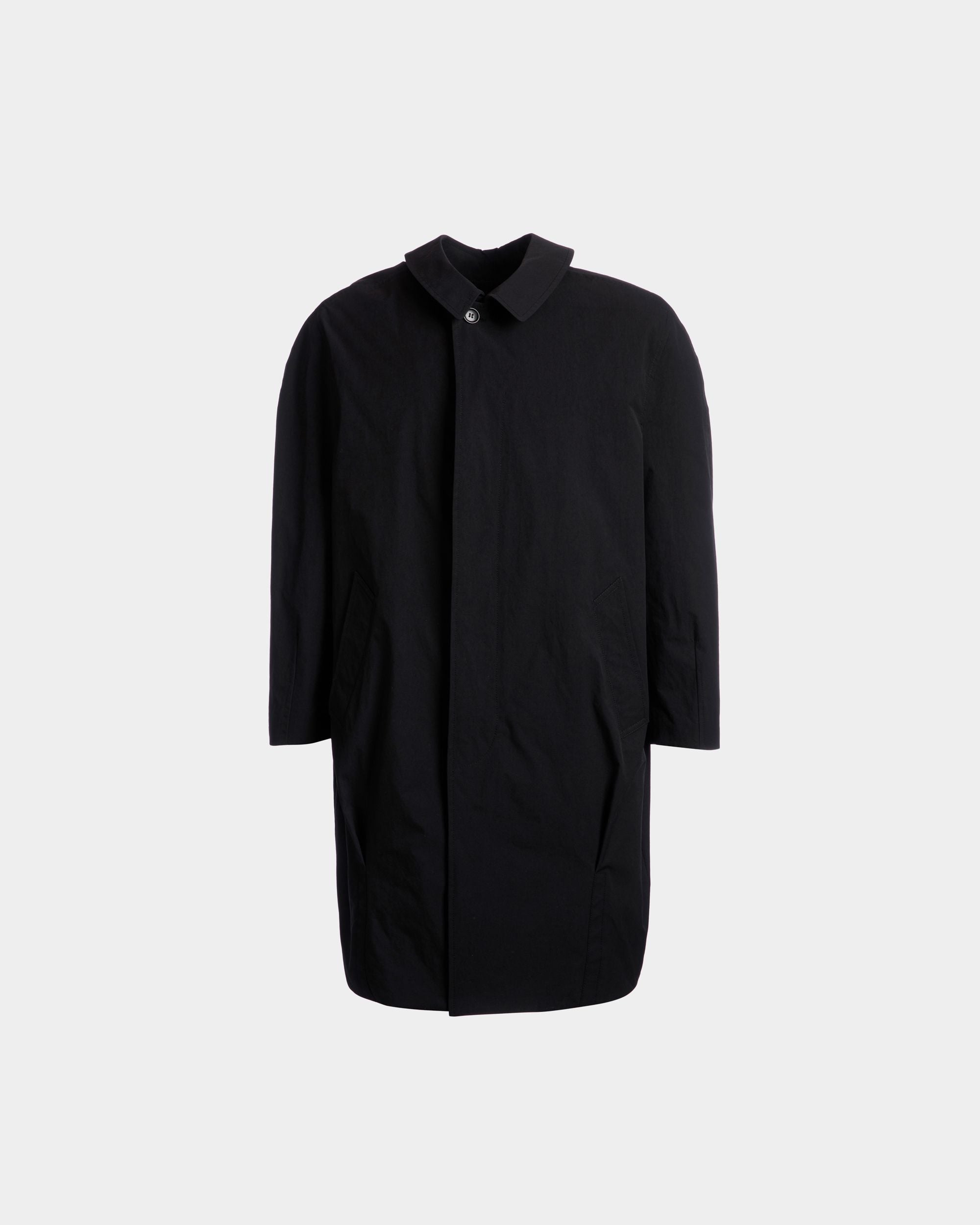 Mantel Aus Schwarzem Polyester - Homme - Bally - 01